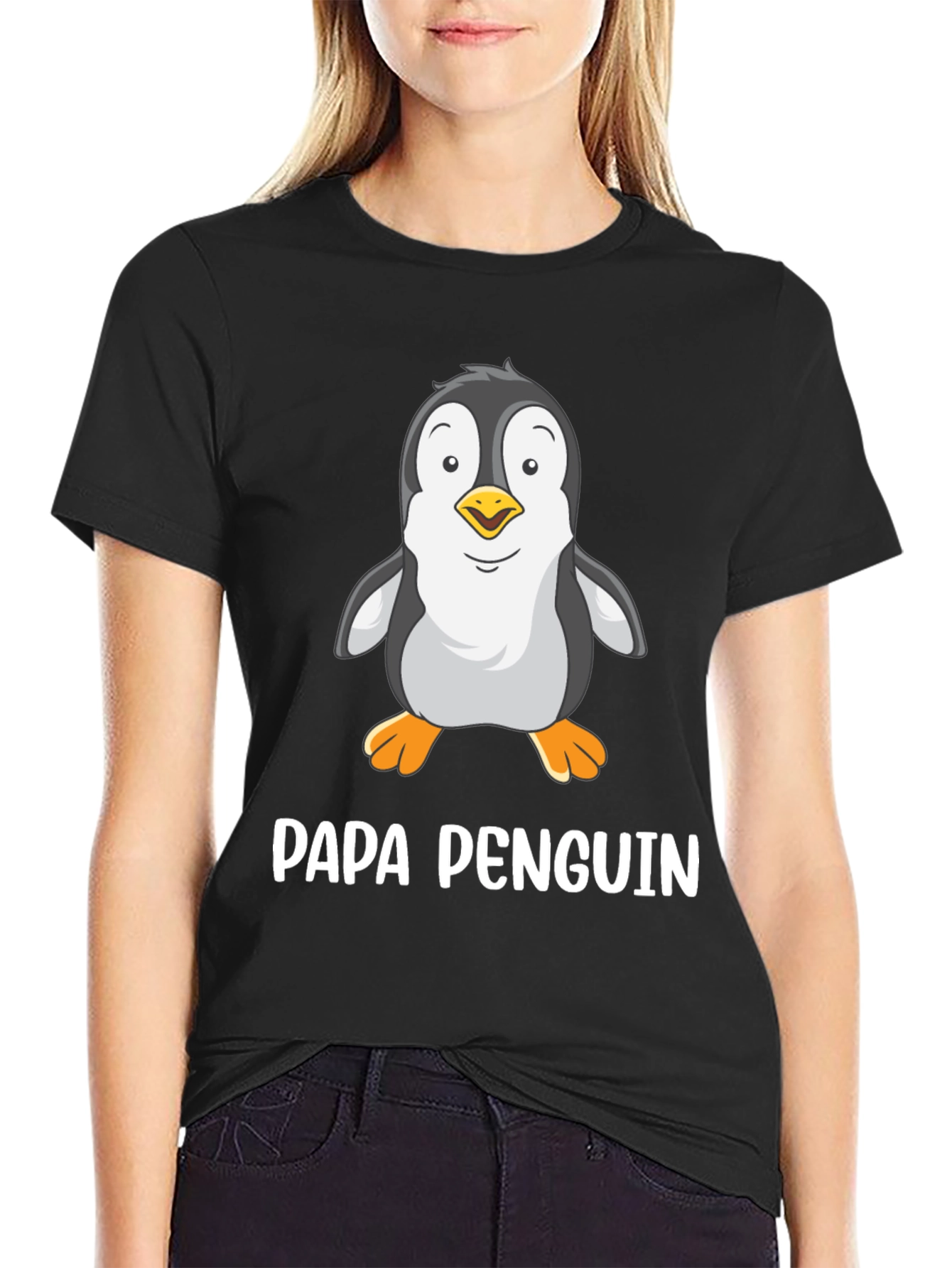 Papa Penguin T-Shirt - Dads Funny Animal Tee