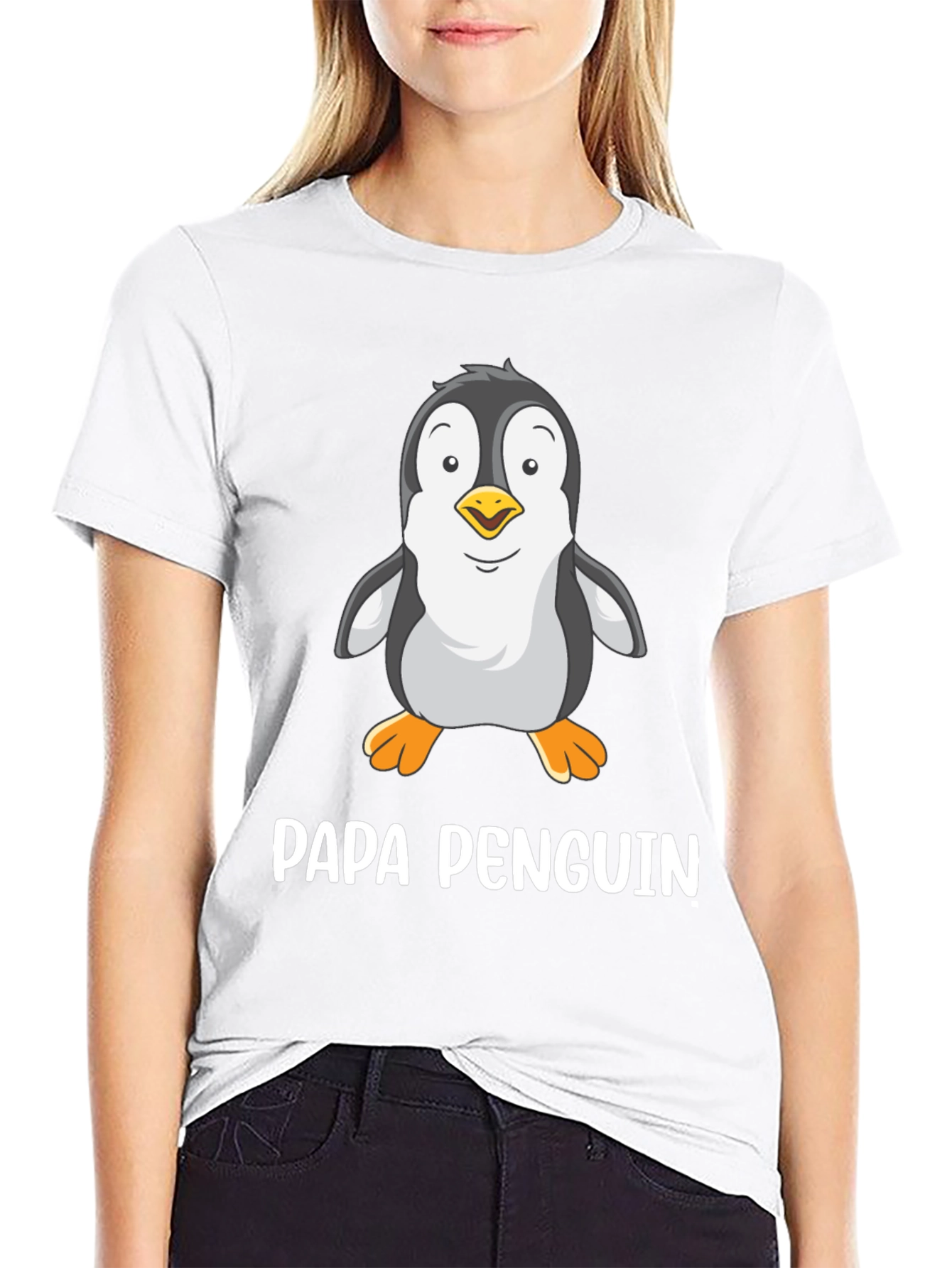 Papa Penguin T-Shirt - Dads Funny Animal Tee
