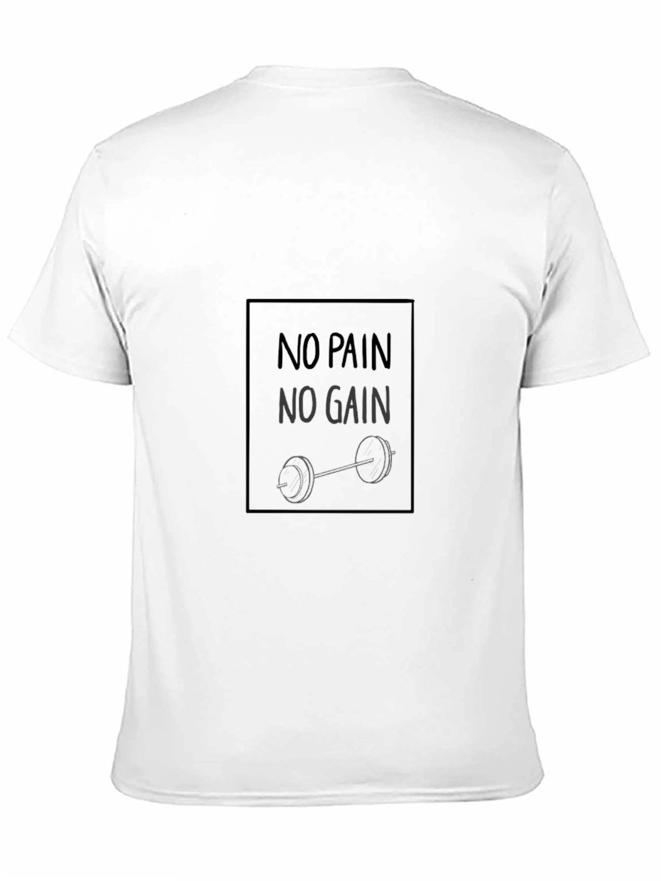 Motivational No Pain No Gain Black T-Shirt