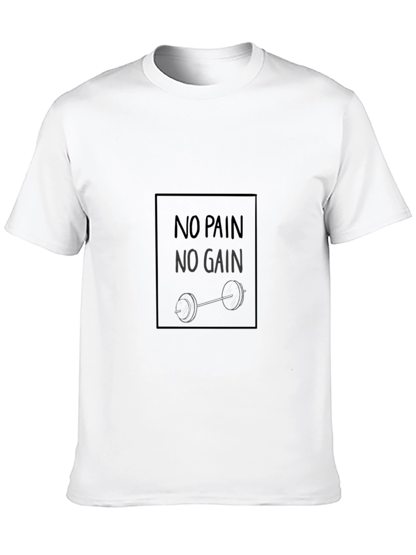 Motivational No Pain No Gain Black T-Shirt