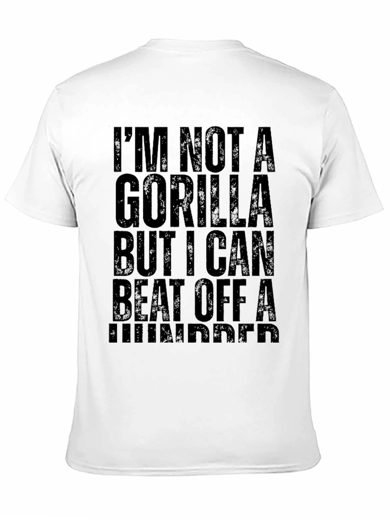 Humorous Gorilla Quote Black T-Shirt