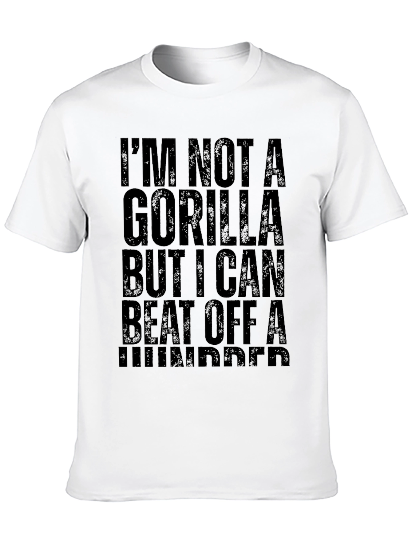 Humorous Gorilla Quote Black T-Shirt