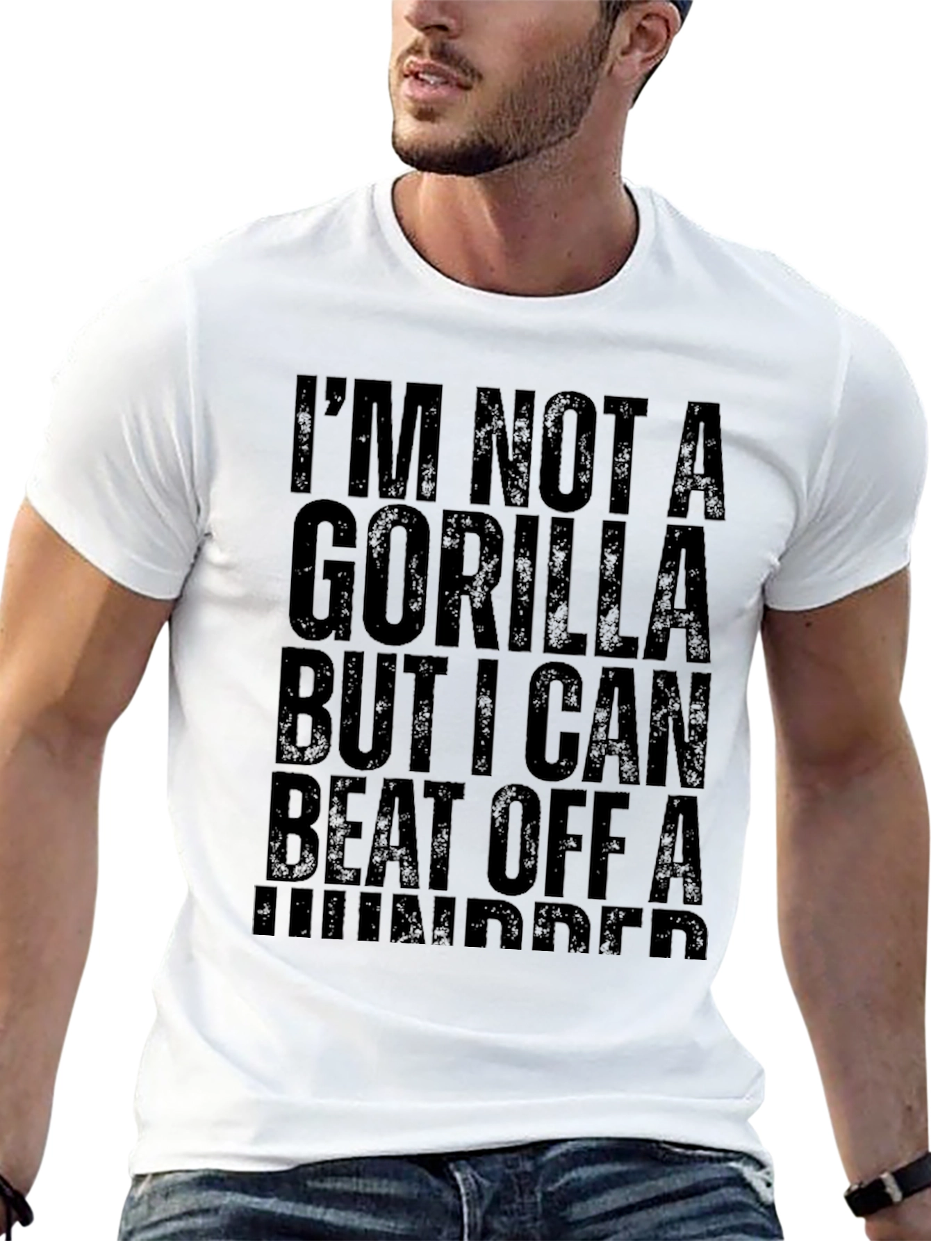 Humorous Gorilla Quote Black T-Shirt