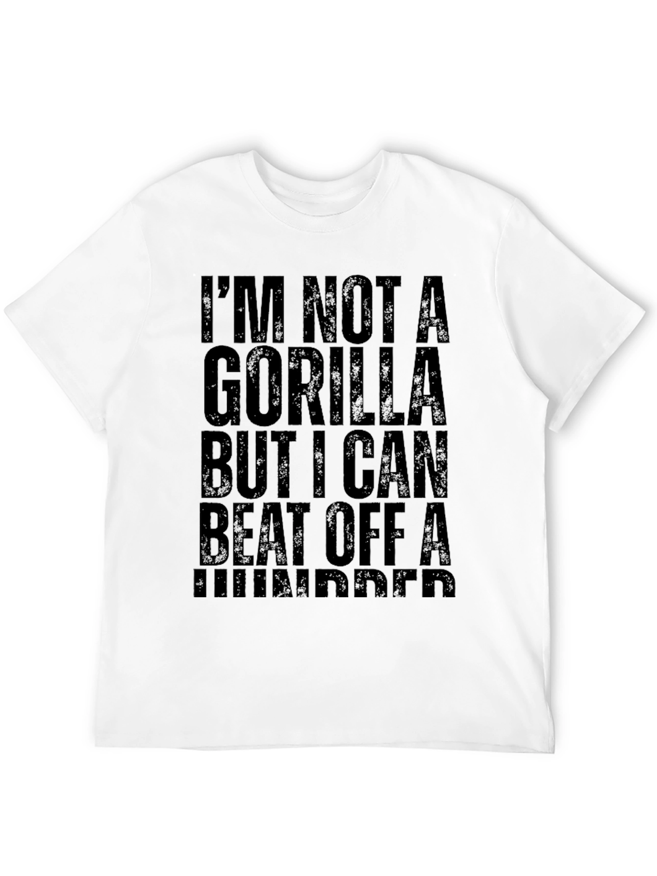 Humorous Gorilla Quote Black T-Shirt