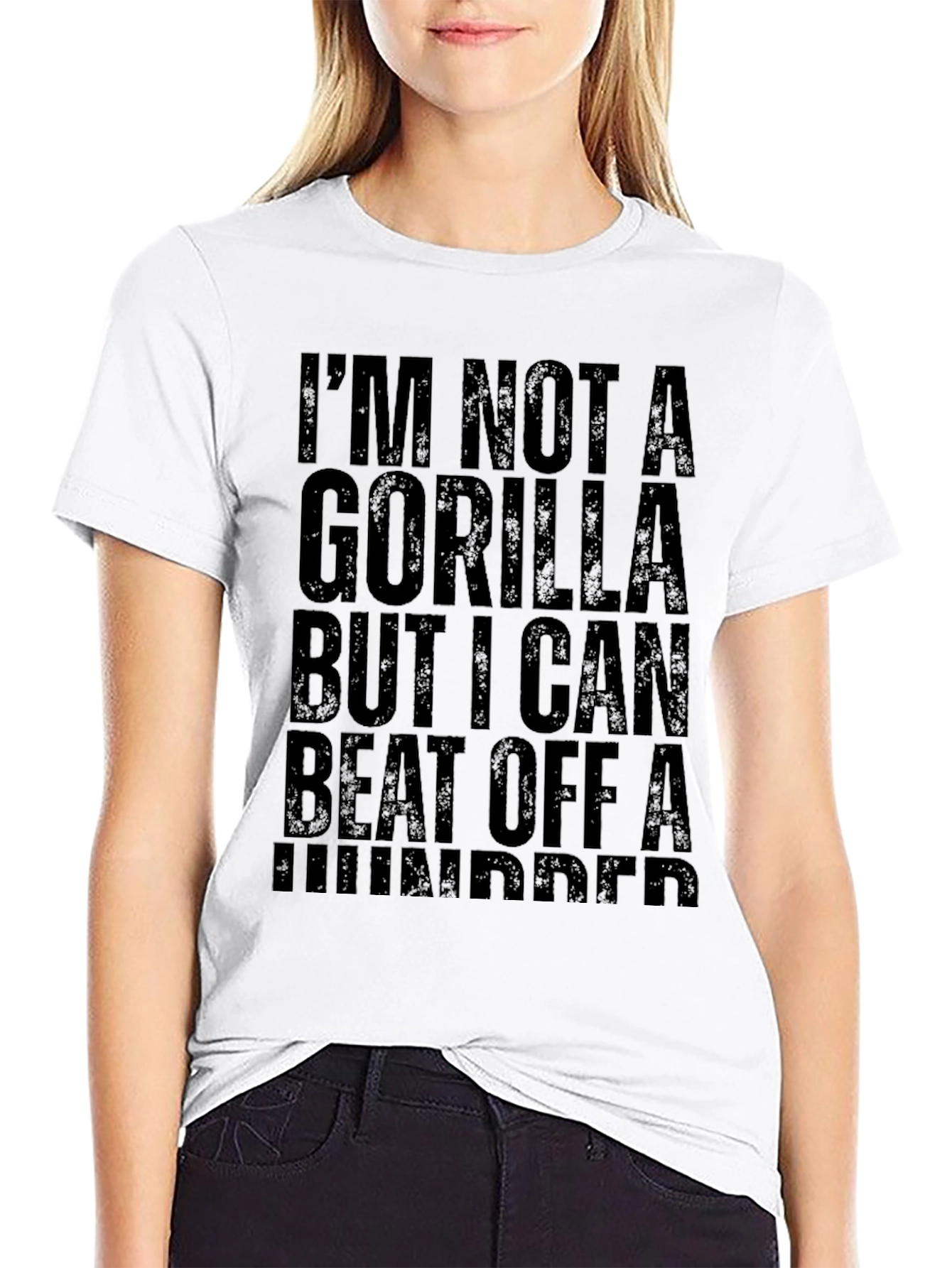 Humorous Gorilla Quote Black T-Shirt