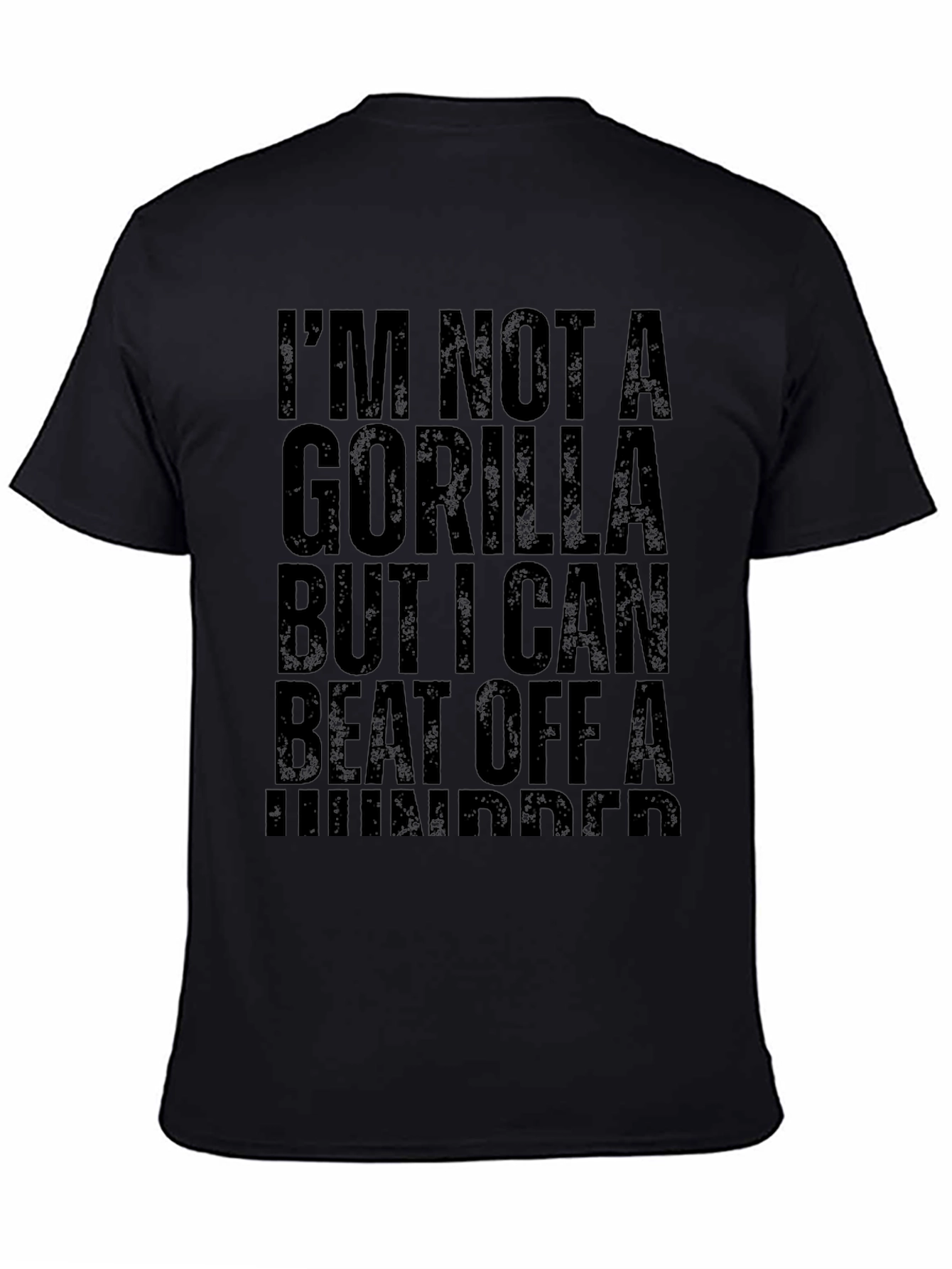 Humorous Gorilla Quote Black T-Shirt