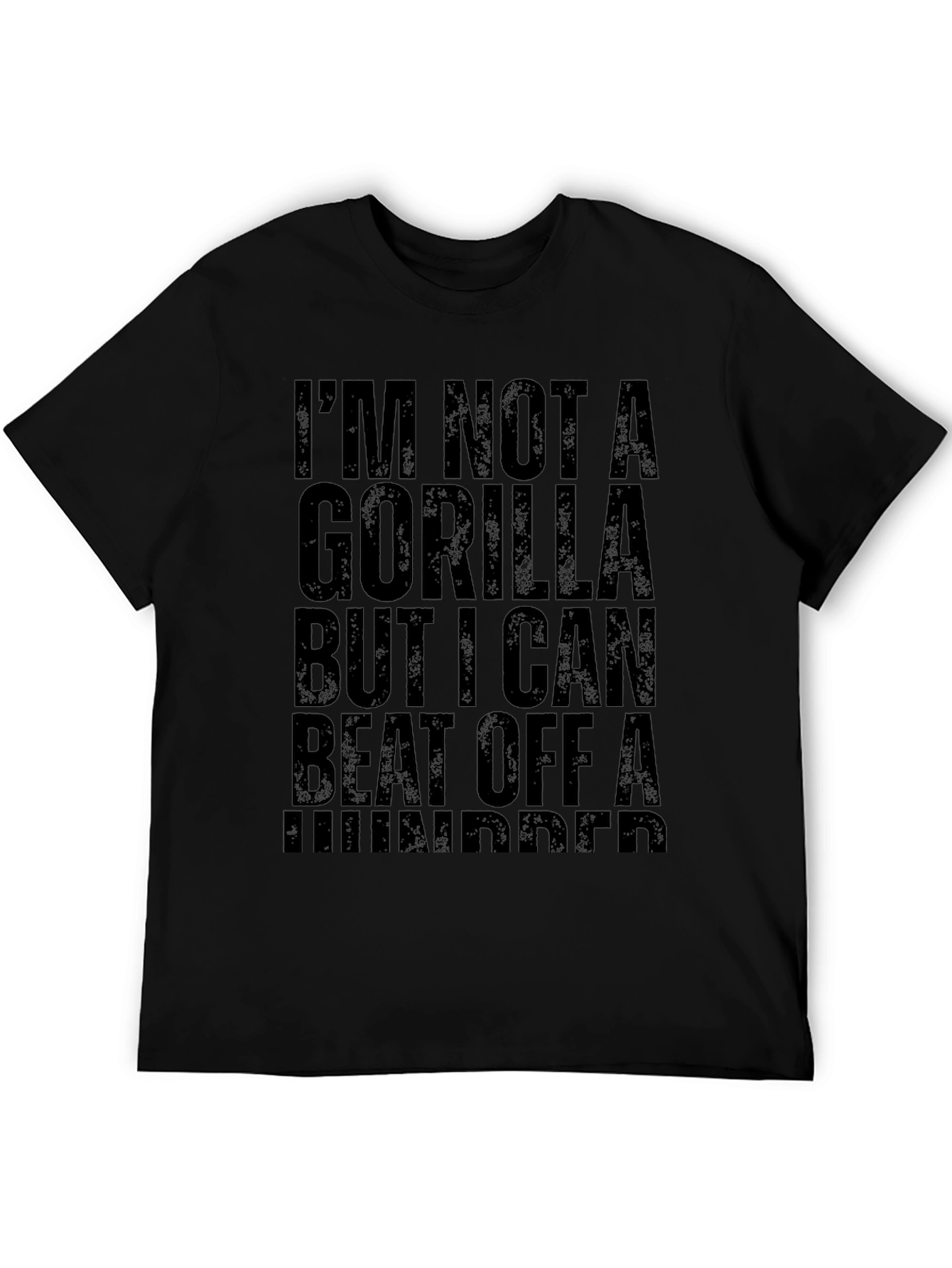 Humorous Gorilla Quote Black T-Shirt
