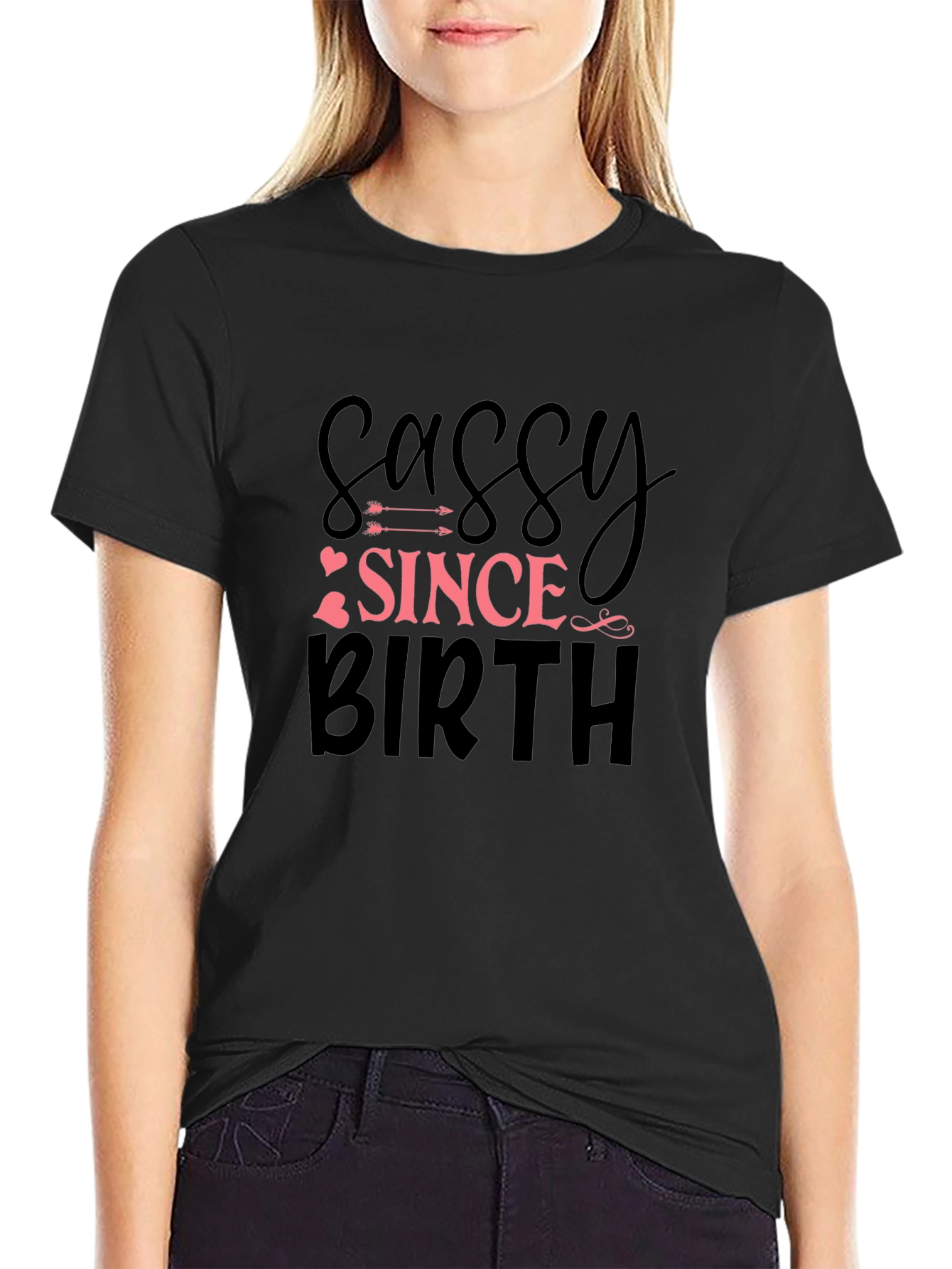 Sassy Since Birth Black Graphic Tee