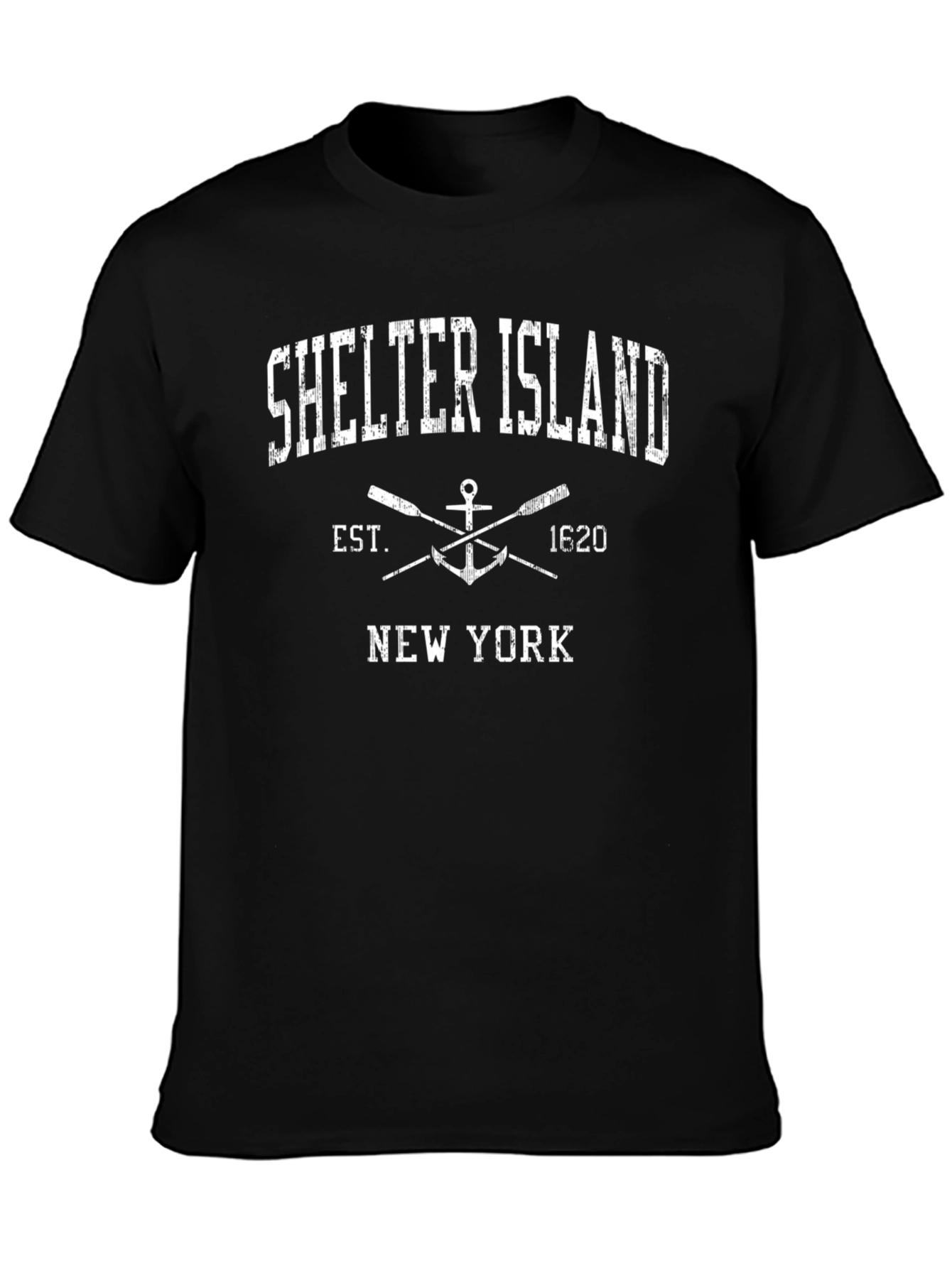 Shelter Island NY Black T-Shirt
