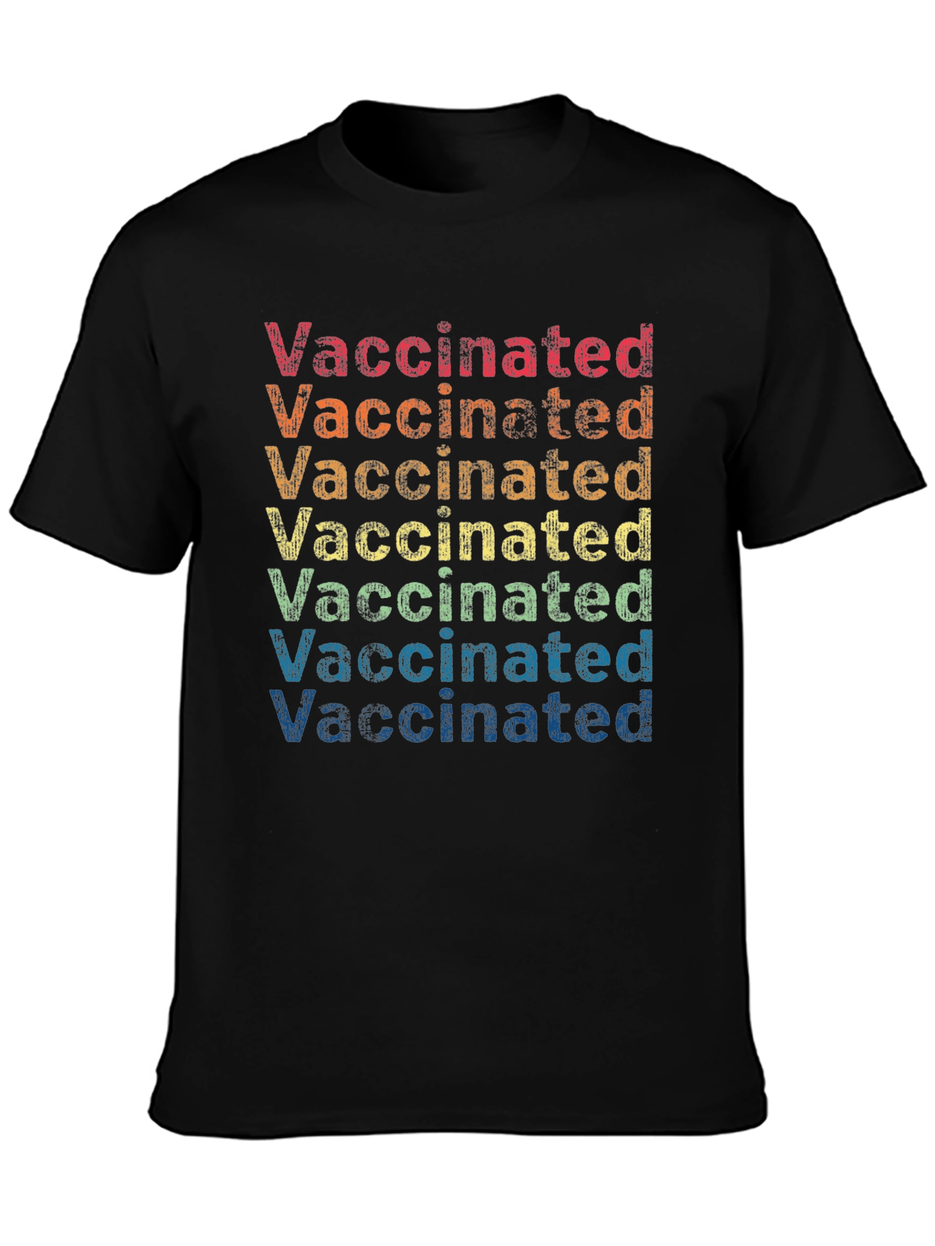 Retro Vaccinated Rainbow T-Shirt