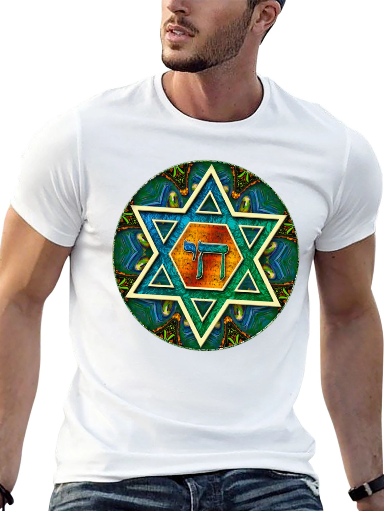Star of David Chai T-Shirt - Jewish Symbol