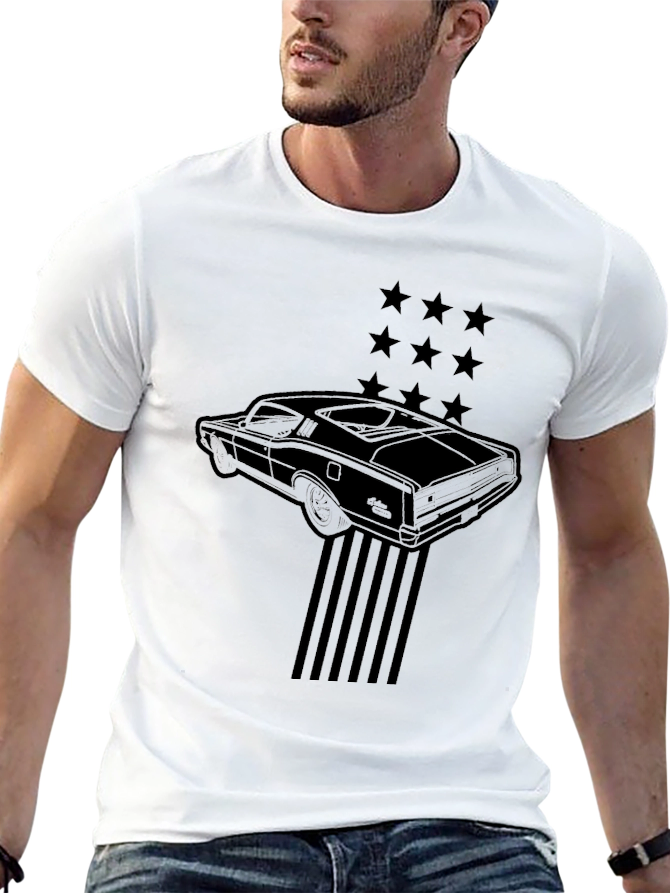 Retro Muscle Car T-Shirt - Classic Automotive Tee
