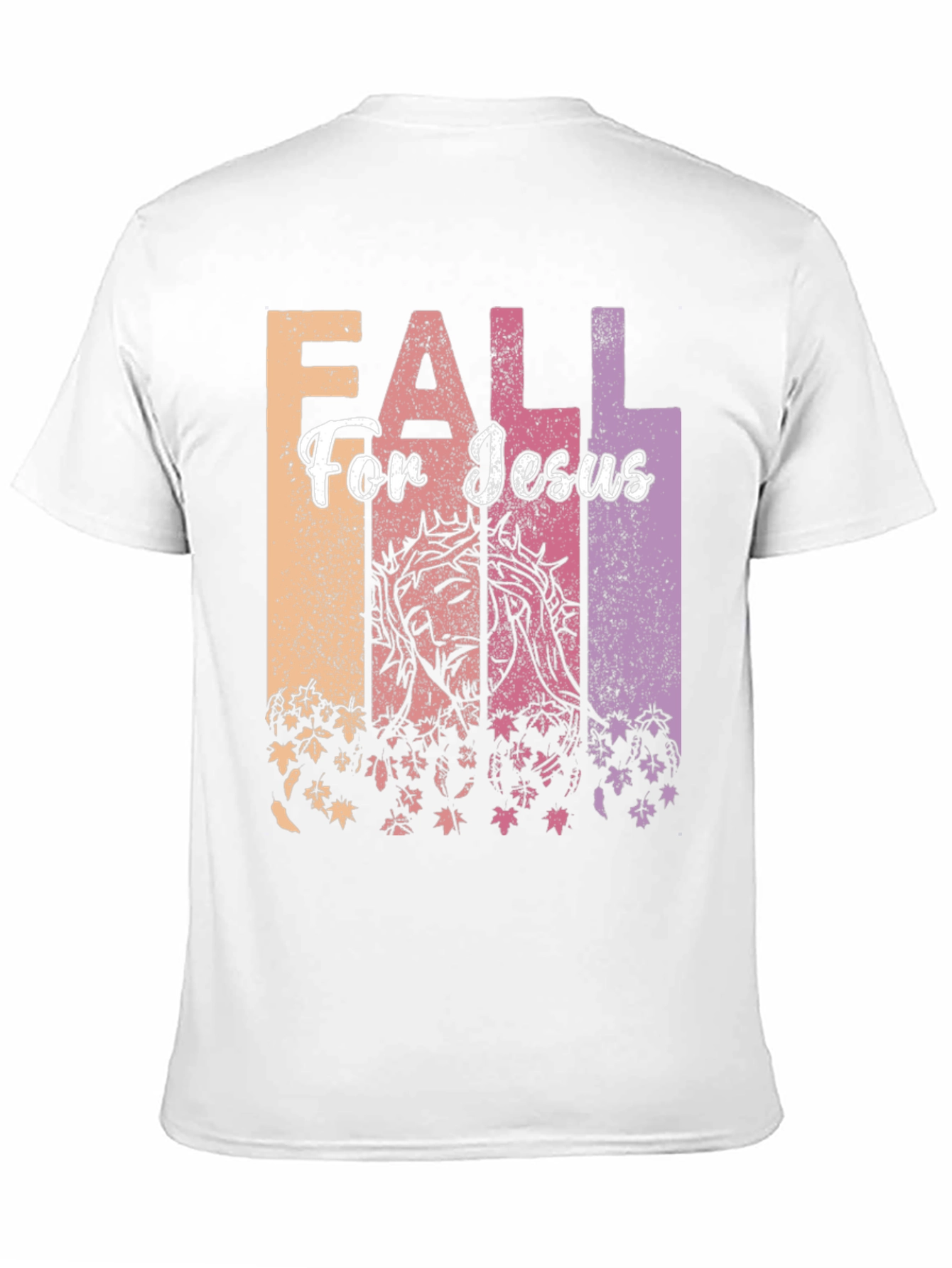 Fall For Jesus Graphic Print Black T-Shirt
