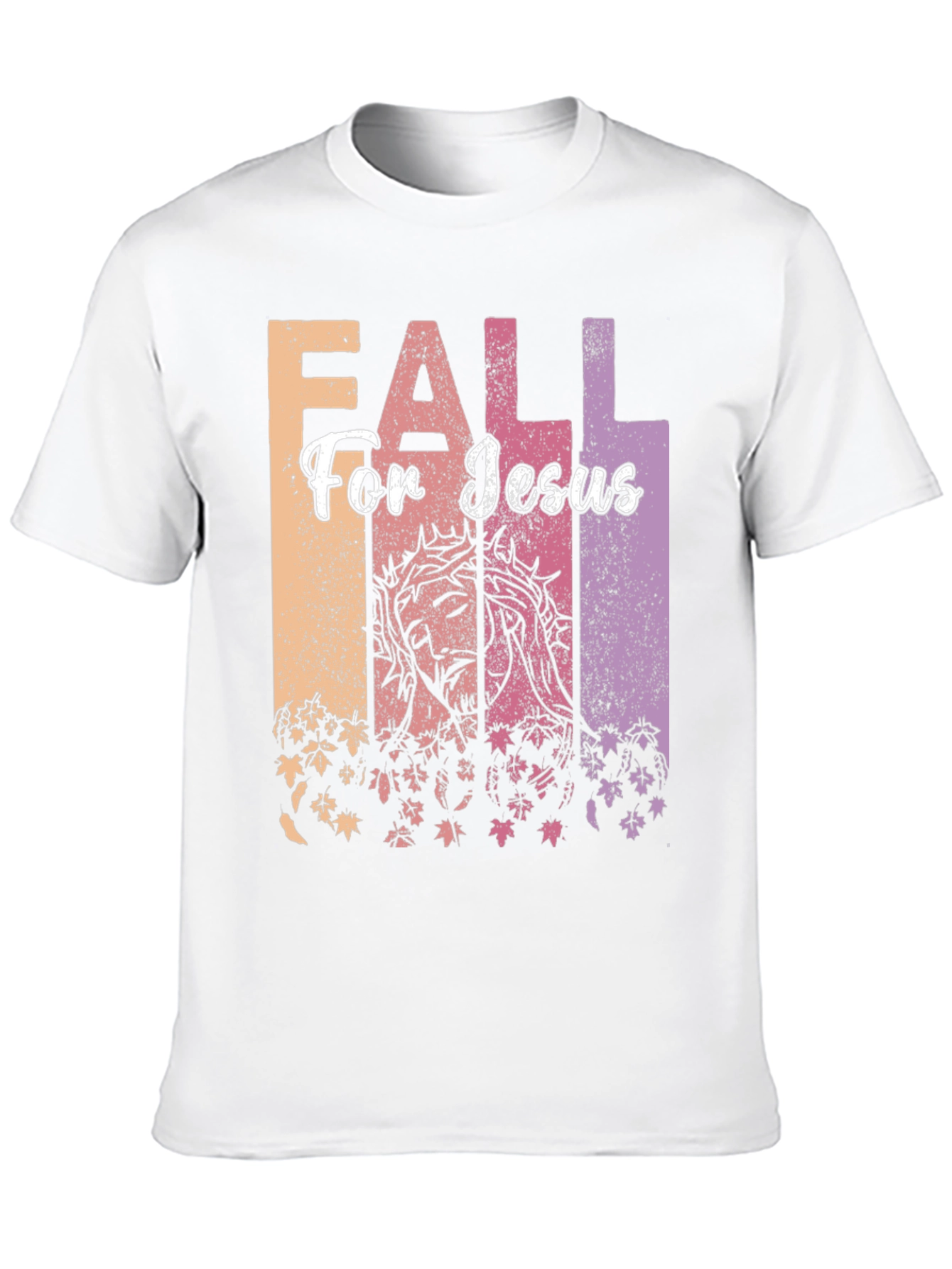 Fall For Jesus Graphic Print Black T-Shirt