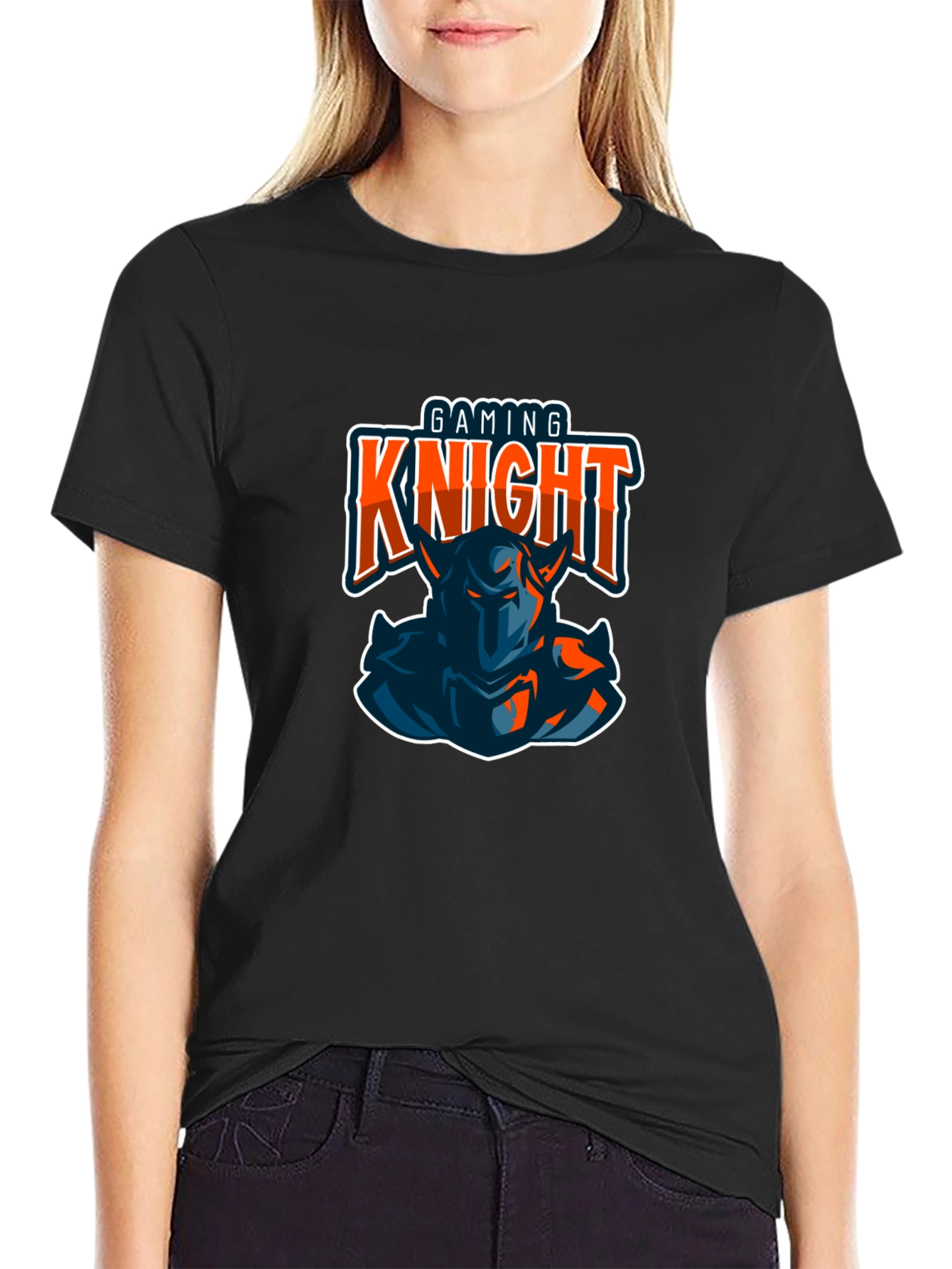 Gaming Knight T-Shirt - Black Graphic Tee