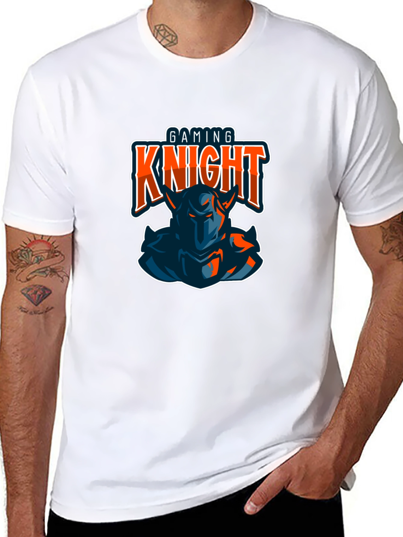 Gaming Knight T-Shirt - Black Graphic Tee