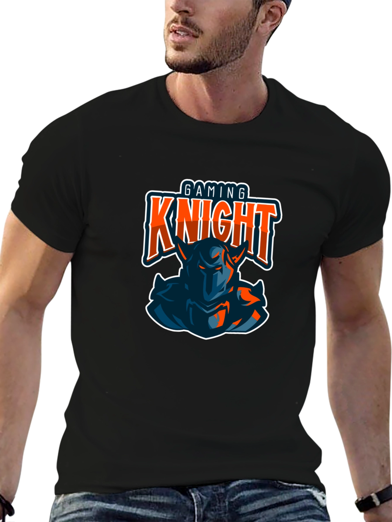 Gaming Knight T-Shirt - Black Graphic Tee