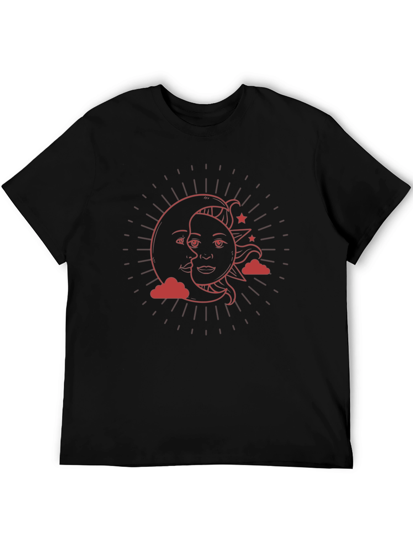 Celestial Sun & Moon Graphic T-Shirt