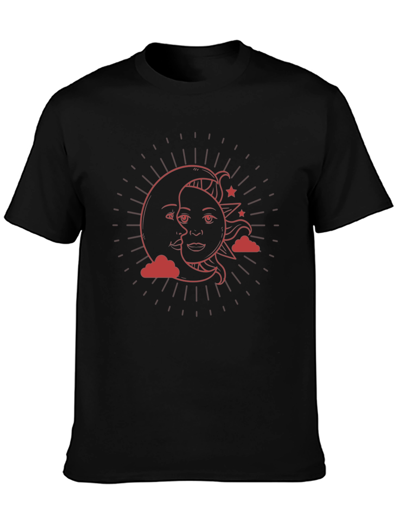 Celestial Sun & Moon Graphic T-Shirt