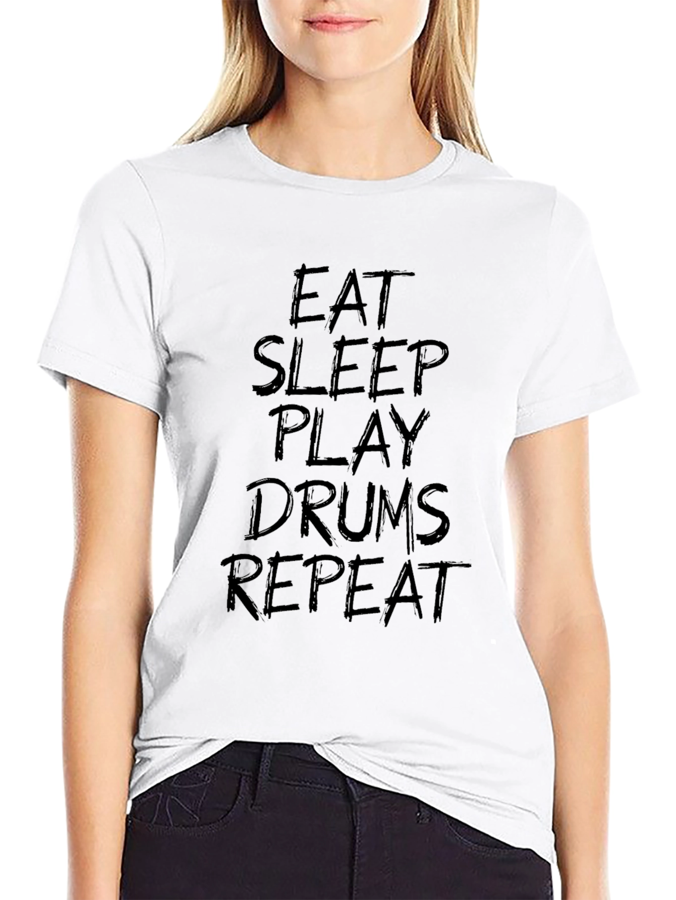 Eat Sleep Play Drums Repeat Graphic Tee