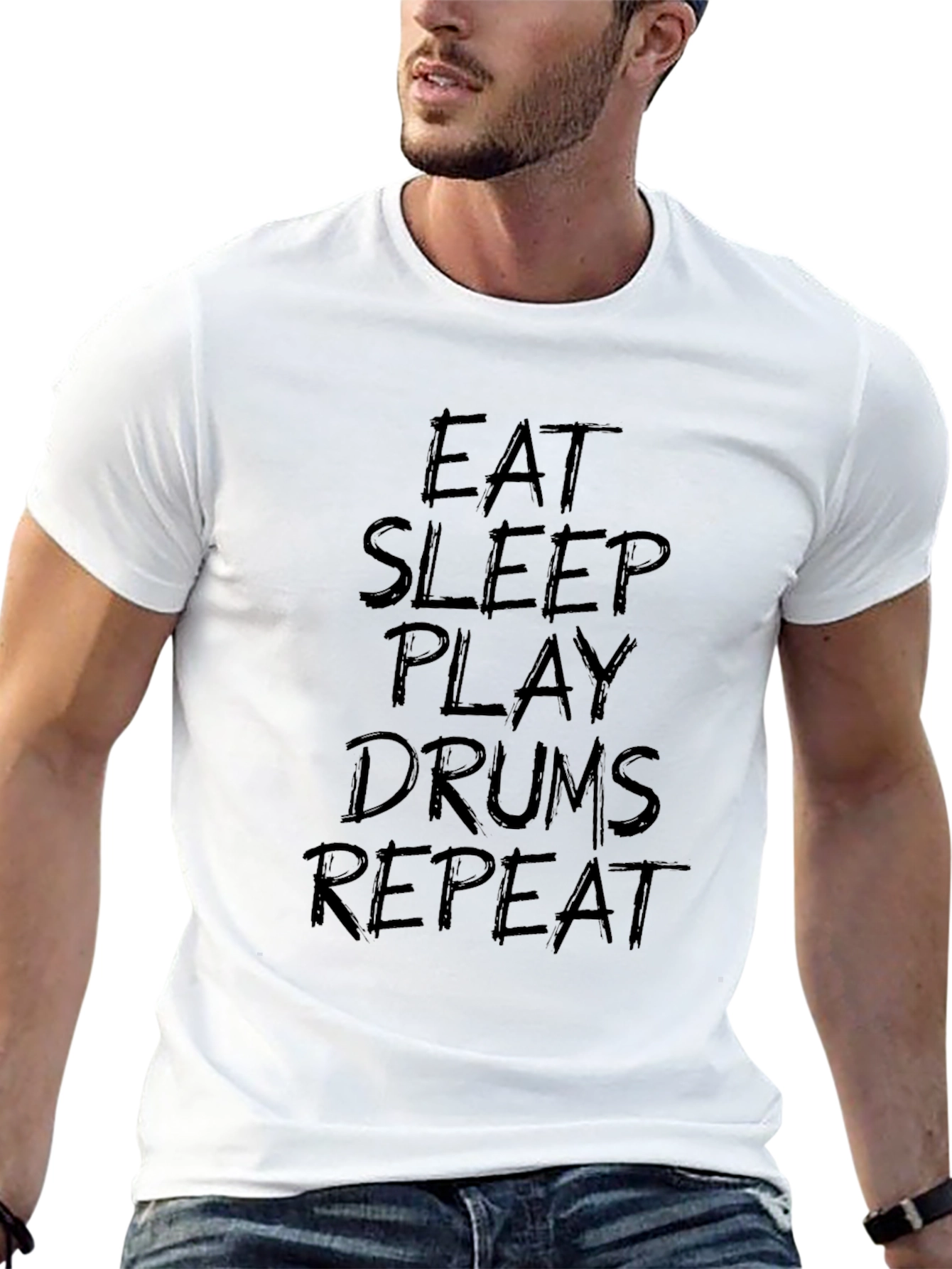Eat Sleep Play Drums Repeat Graphic Tee