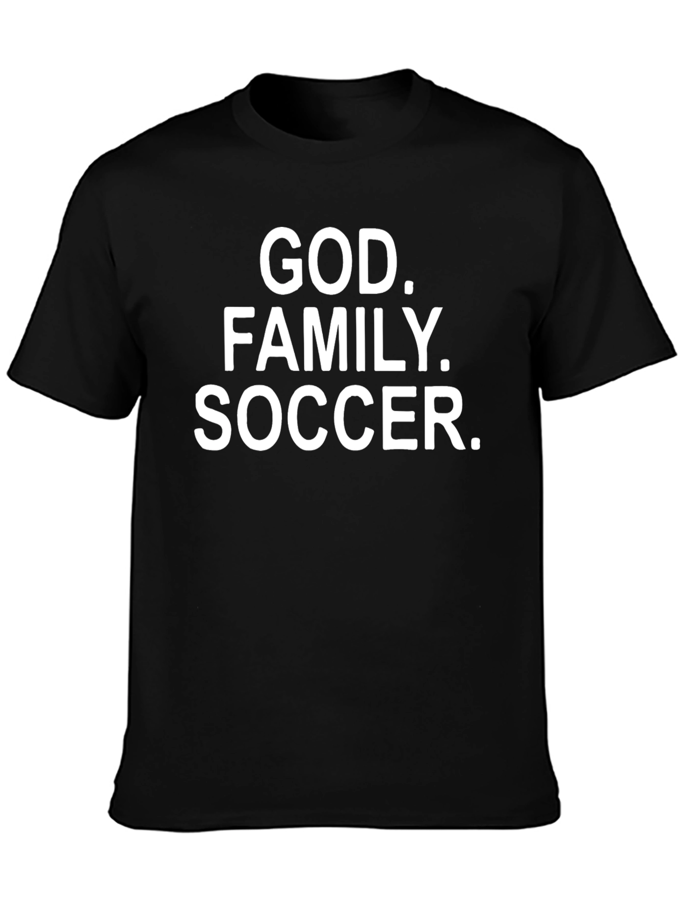 God Family Soccer Black T-Shirt