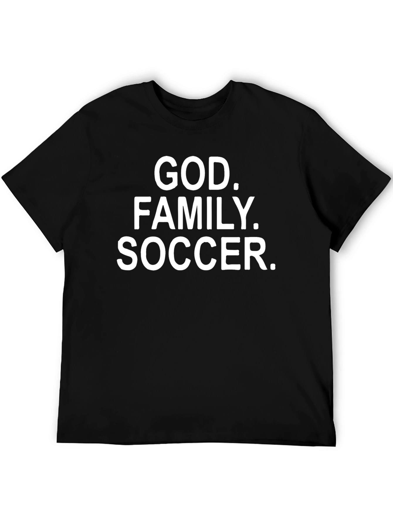 God Family Soccer Black T-Shirt
