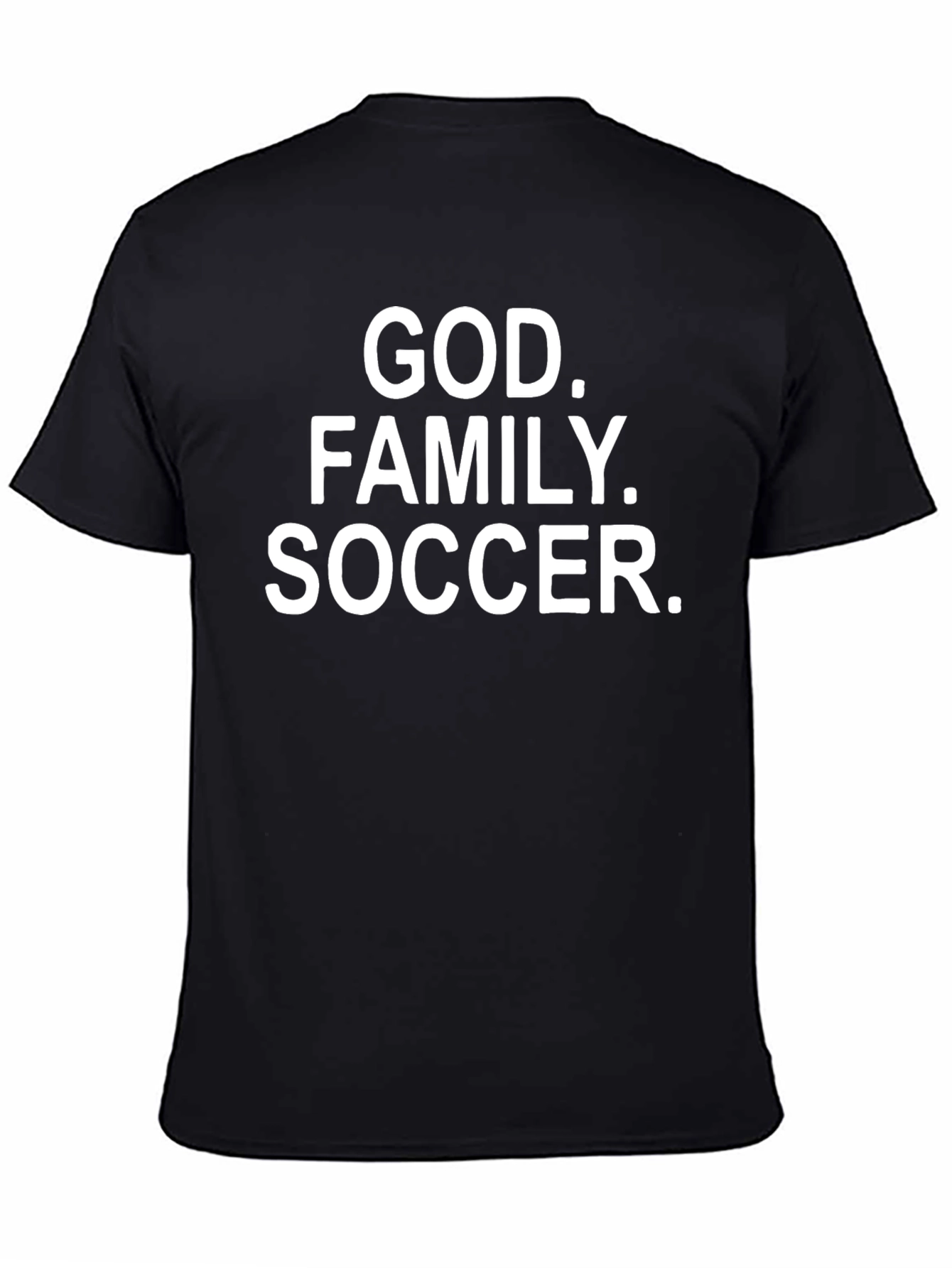 God Family Soccer Black T-Shirt