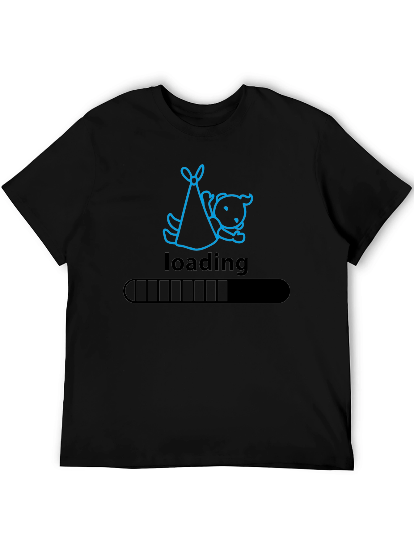 Mens Loading Baby Graphic Tee - Black