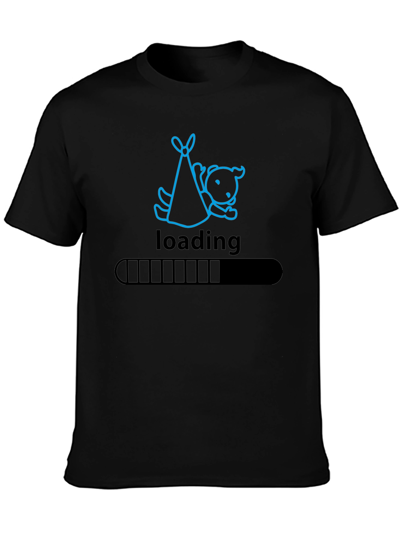 Mens Loading Baby Graphic Tee - Black