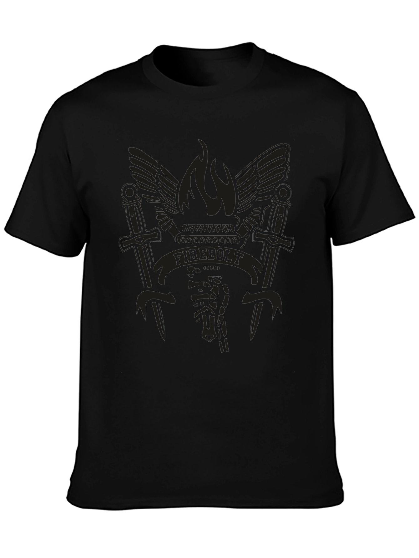 Firebolt Graphic Tee - Black Cotton Blend