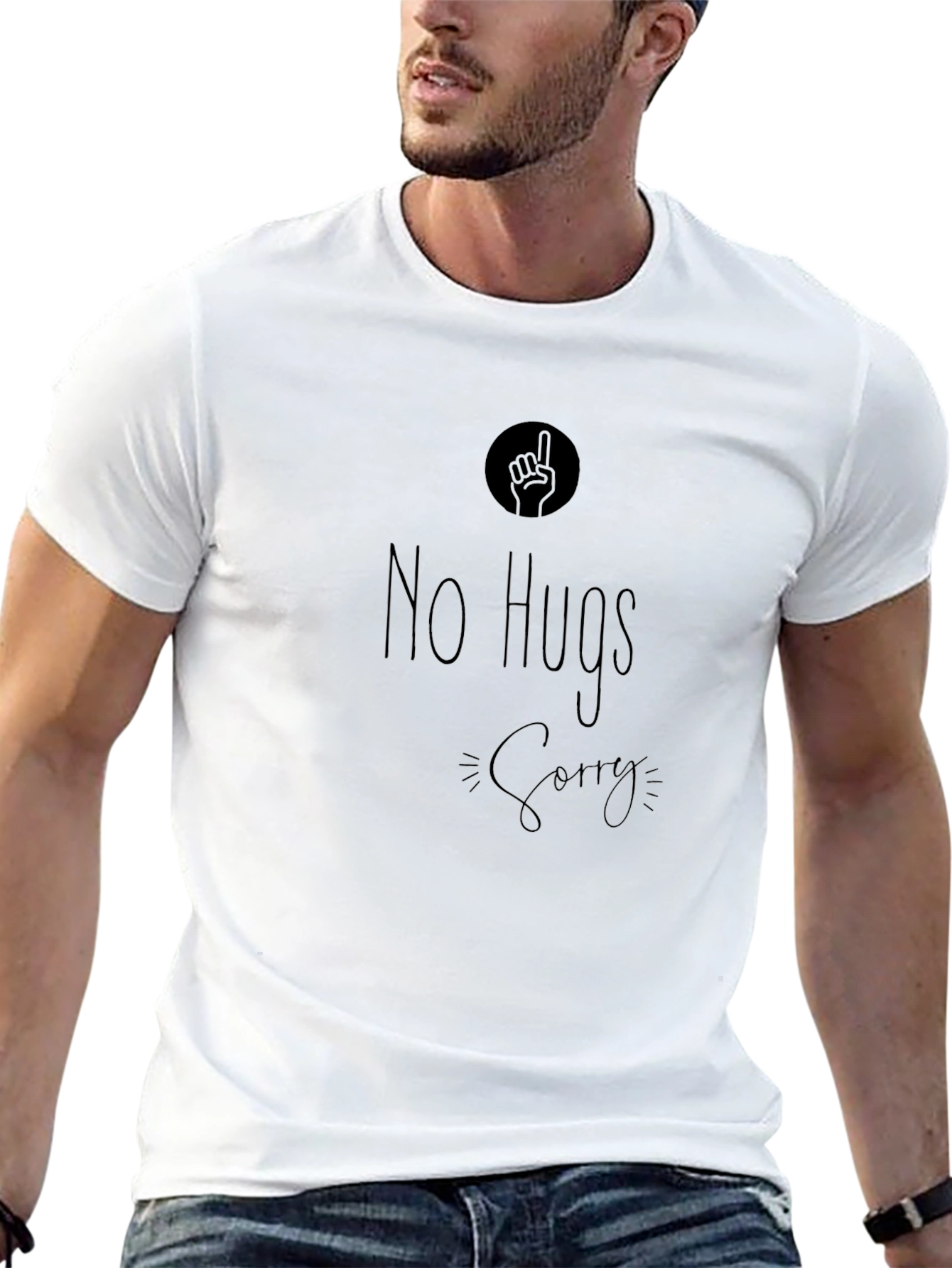 No Hugs Sorry Graphic T-Shirt - Anti-Social Tee