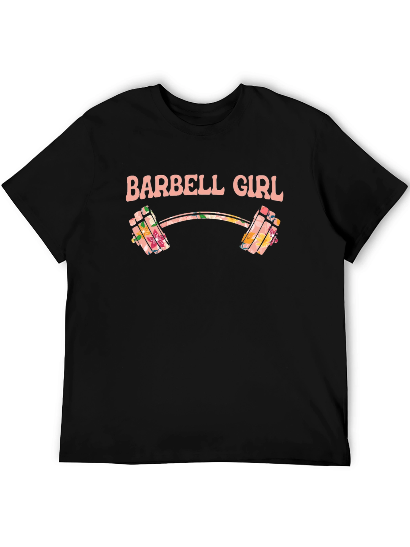 Barbell Girl Floral Graphic T-Shirt