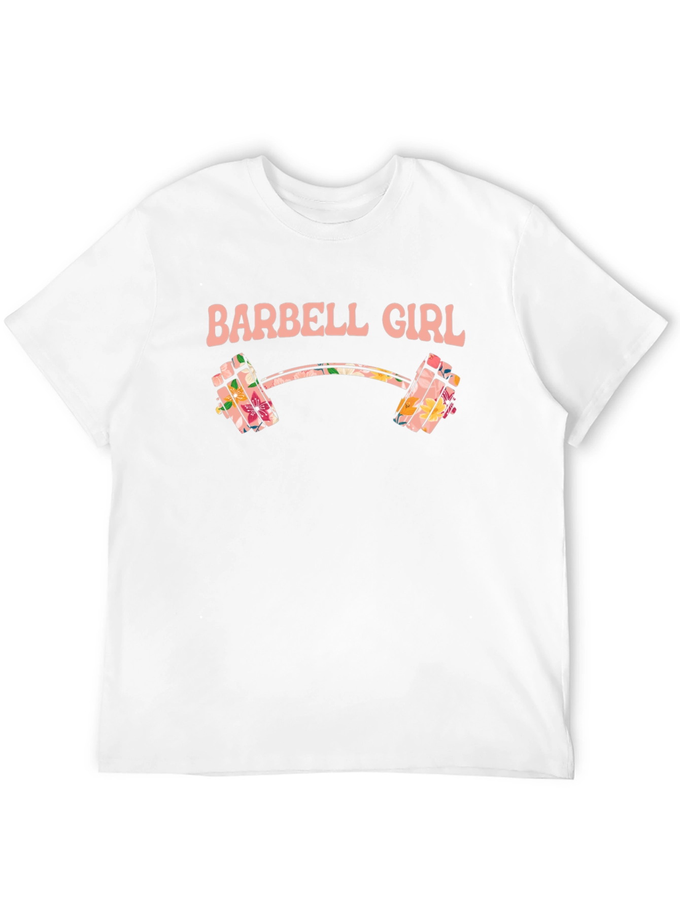 Barbell Girl Floral Graphic T-Shirt