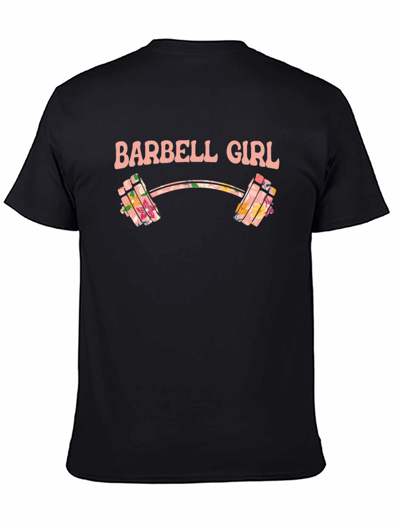 Barbell Girl Floral Graphic T-Shirt
