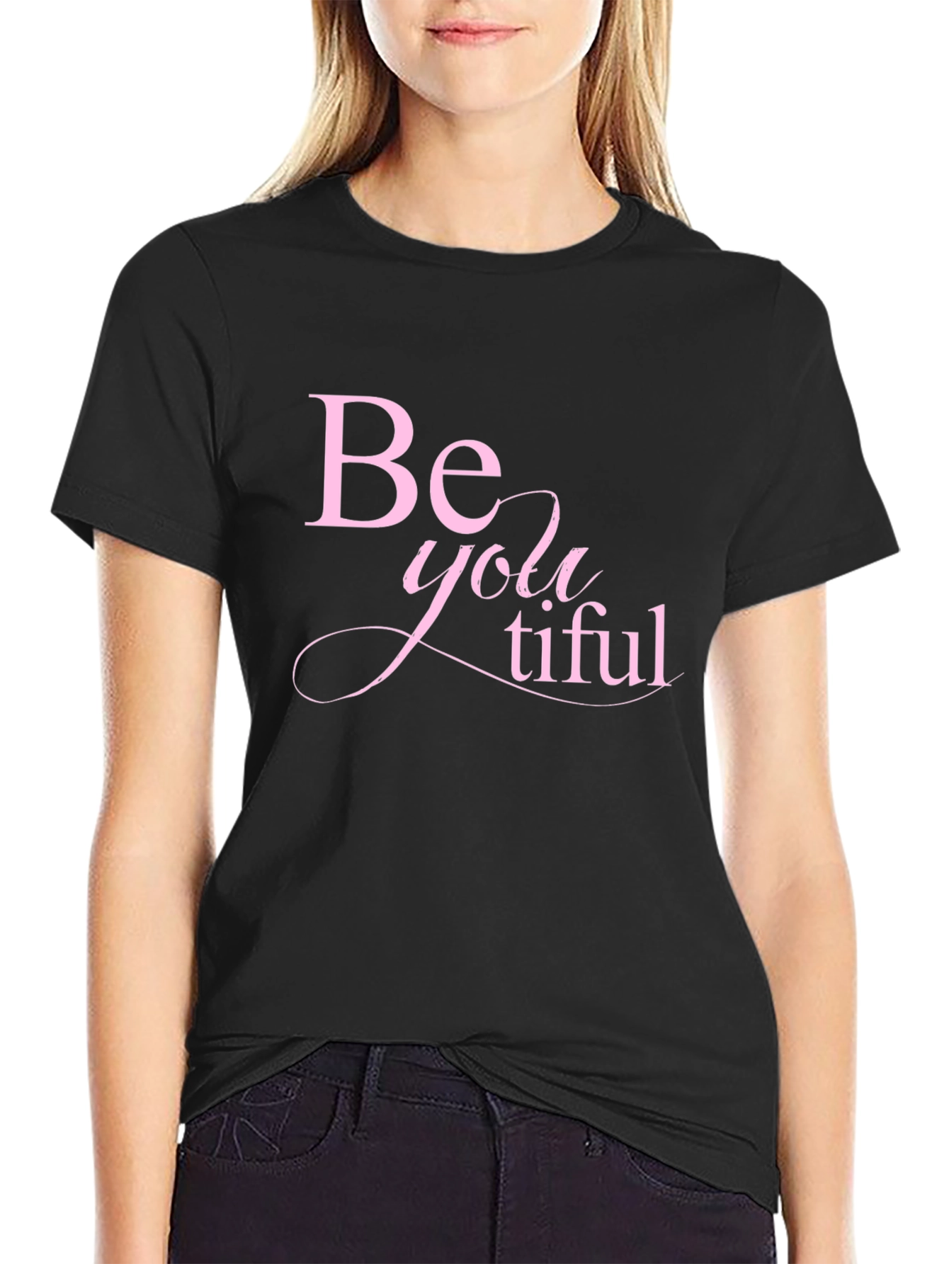 Be-YOU-tiful Black Graphic Tee