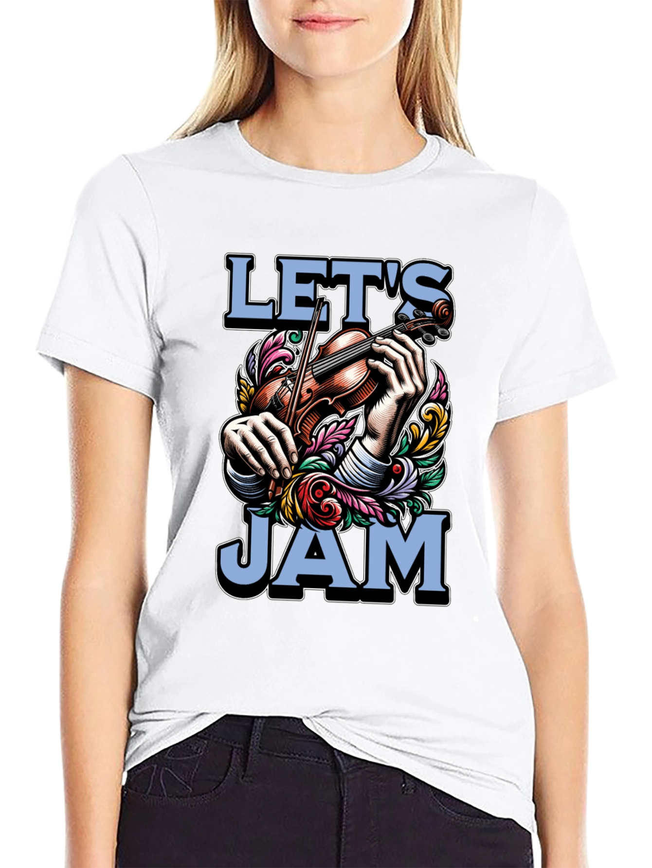 Lets Jam Graphic T-Shirt - Musical Mens Tee