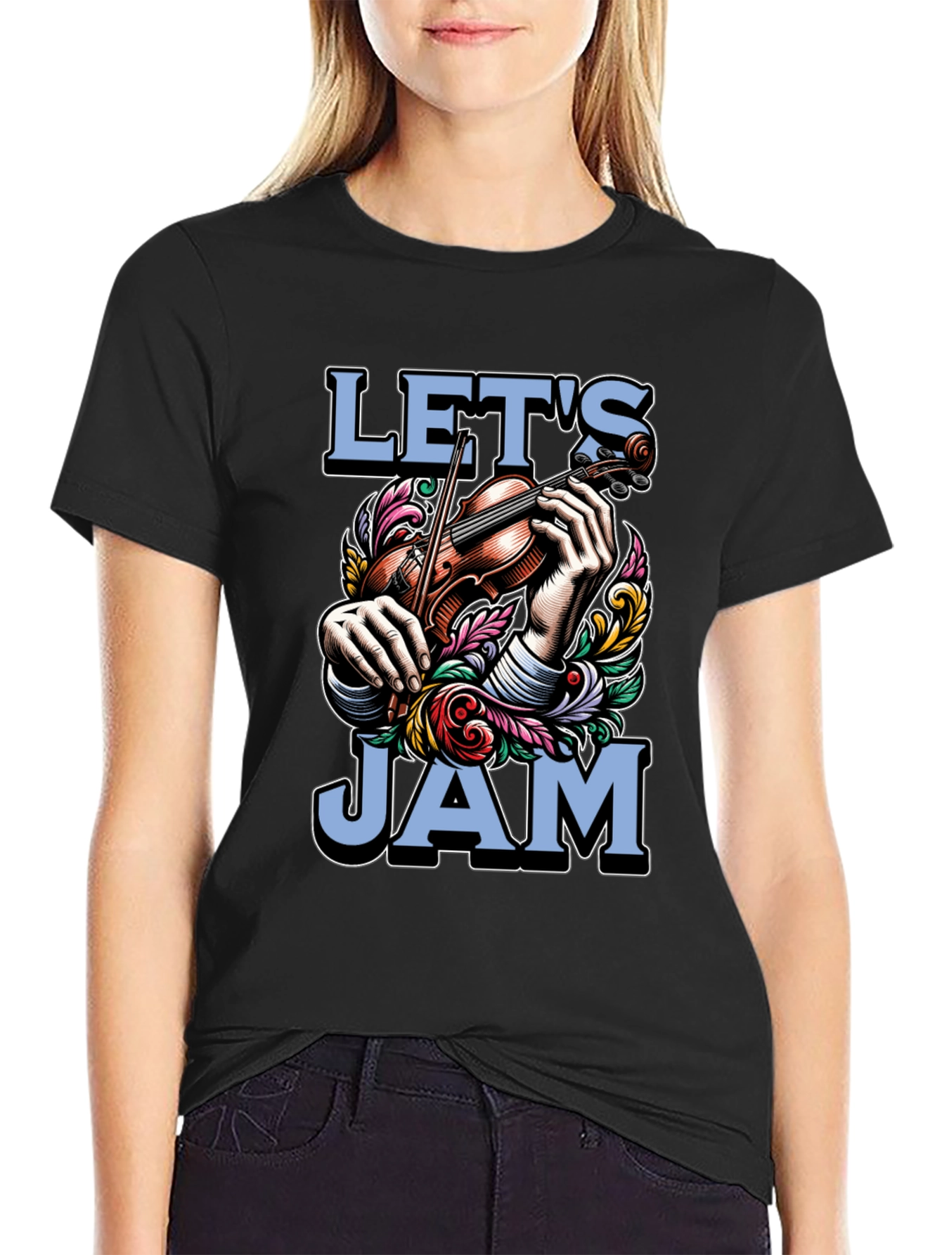 Lets Jam Graphic T-Shirt - Musical Mens Tee