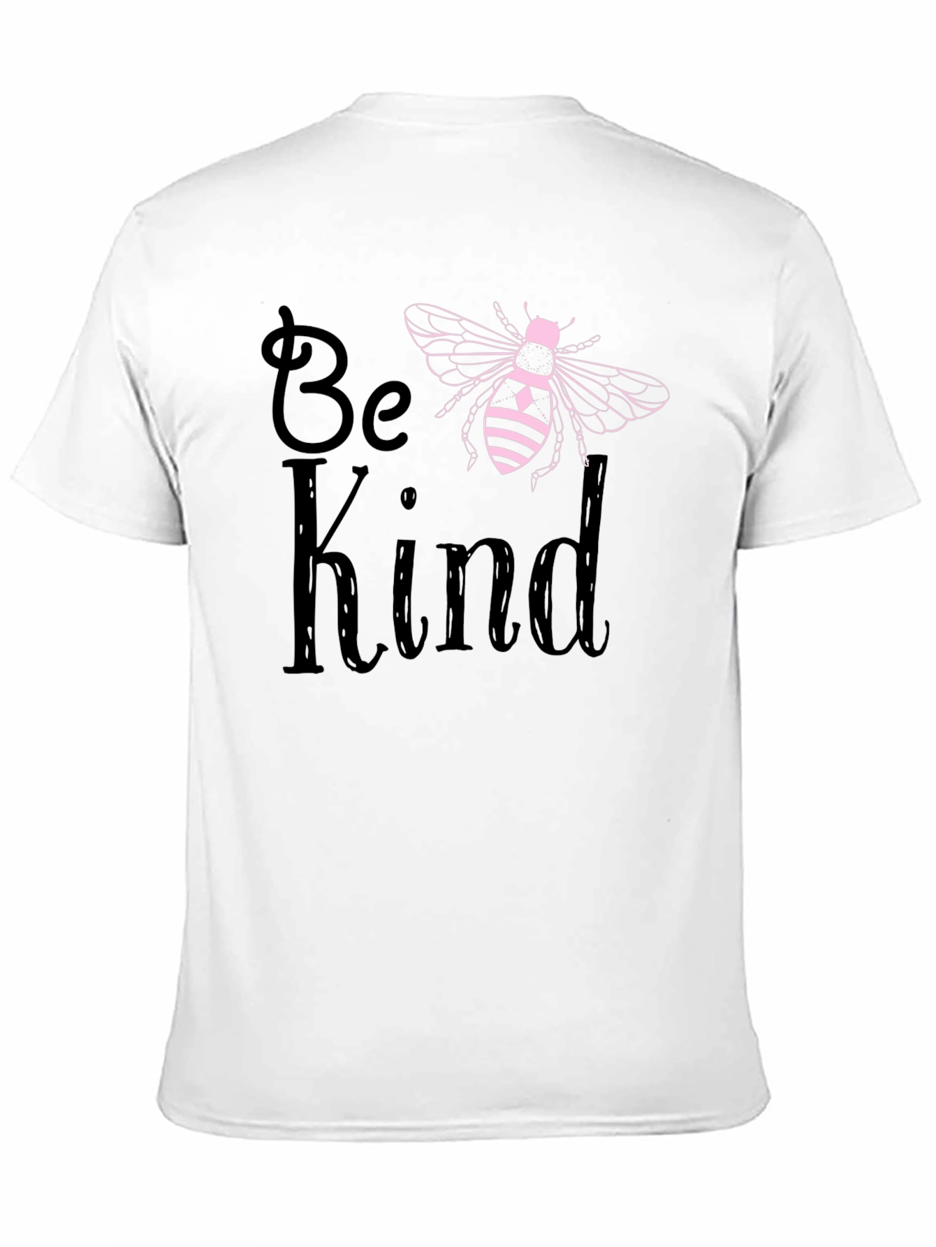 Be Kind Bee Graphic T-Shirt Black Cotton