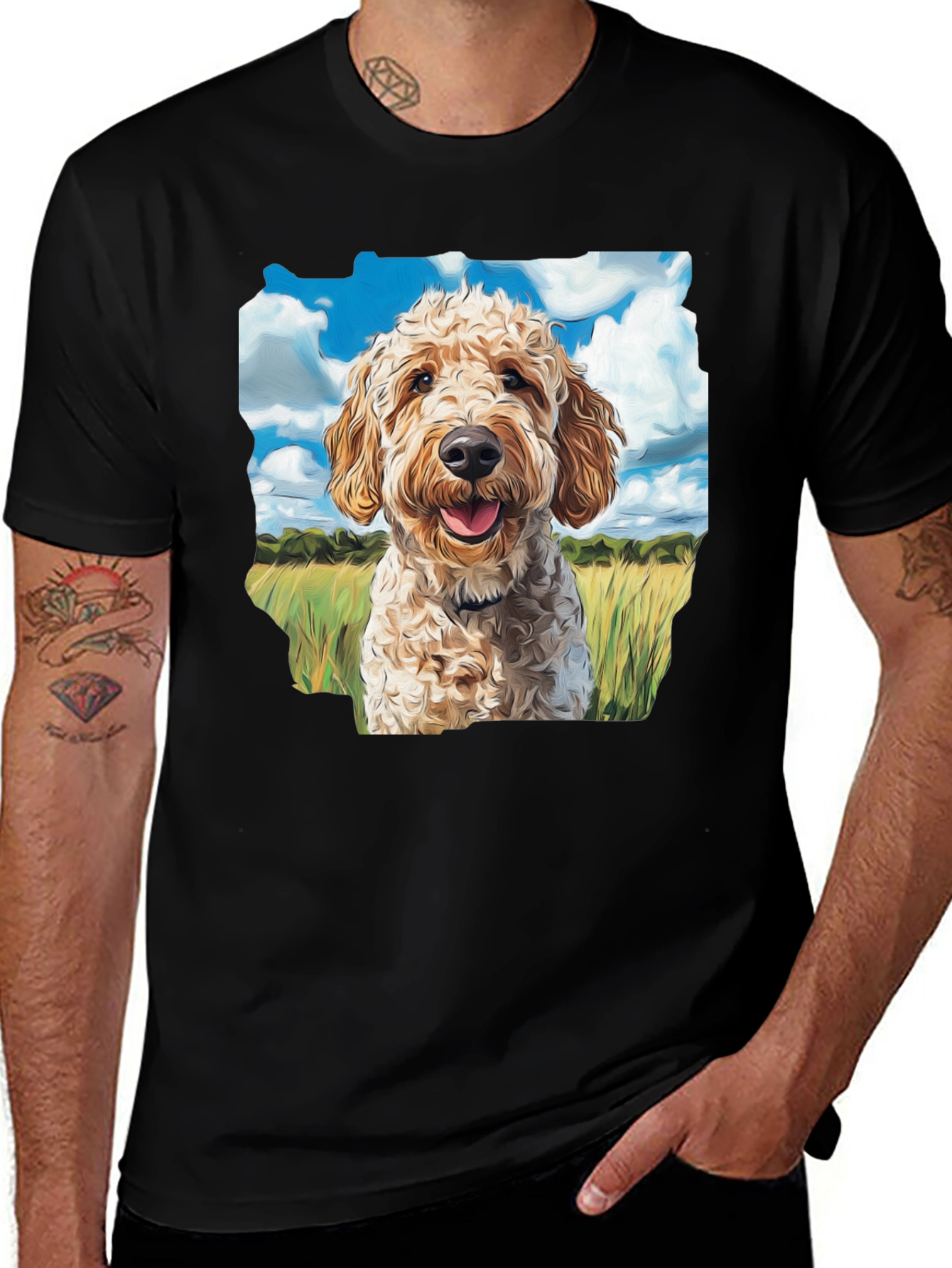 Goldendoodle Dog Lover T-Shirt - Black
