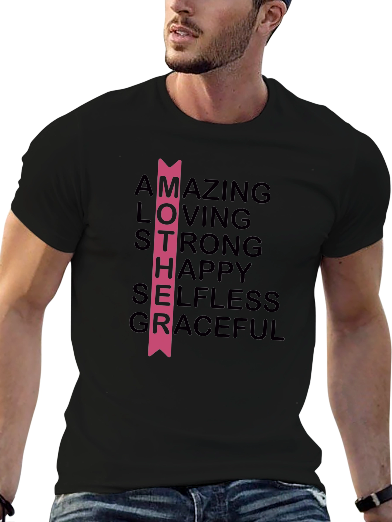 Mother Acronym Graphic T-Shirt - Black