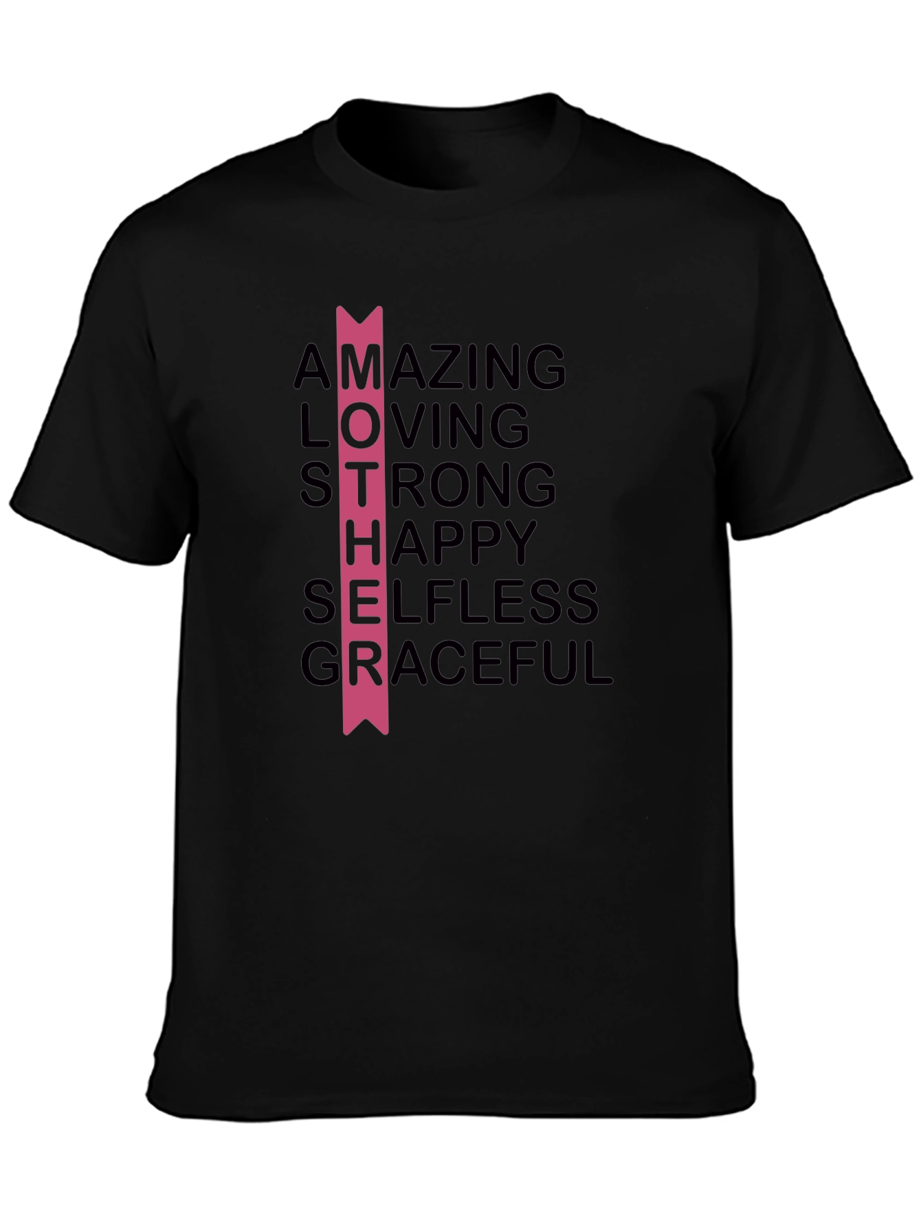 Mother Acronym Graphic T-Shirt - Black