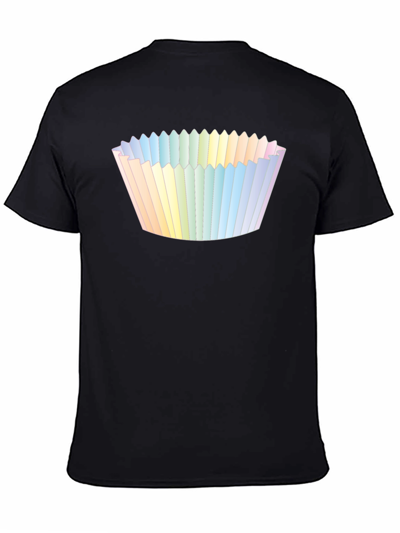 Cupcake Liner Graphic Tee - Black Cotton T-Shirt