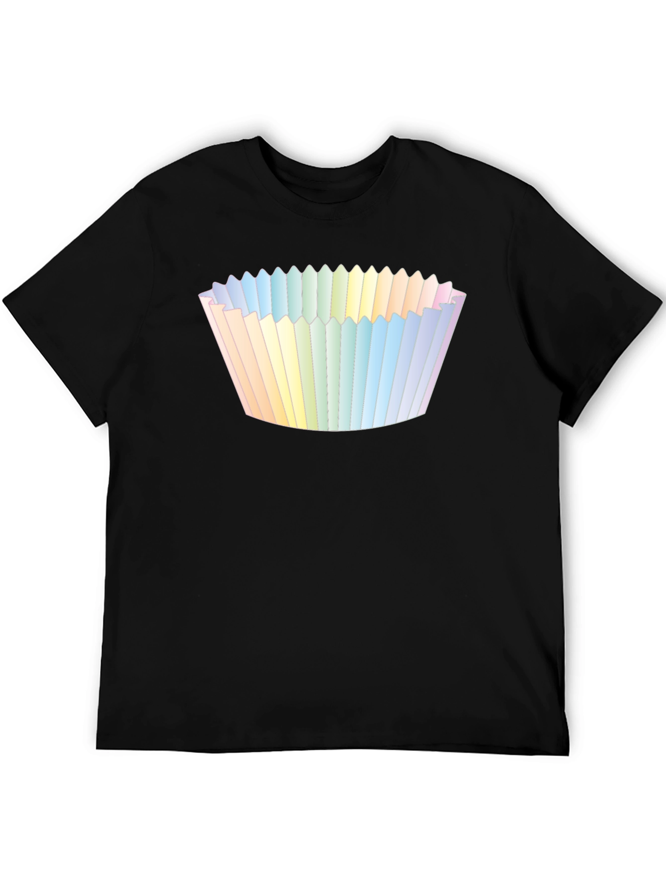 Cupcake Liner Graphic Tee - Black Cotton T-Shirt