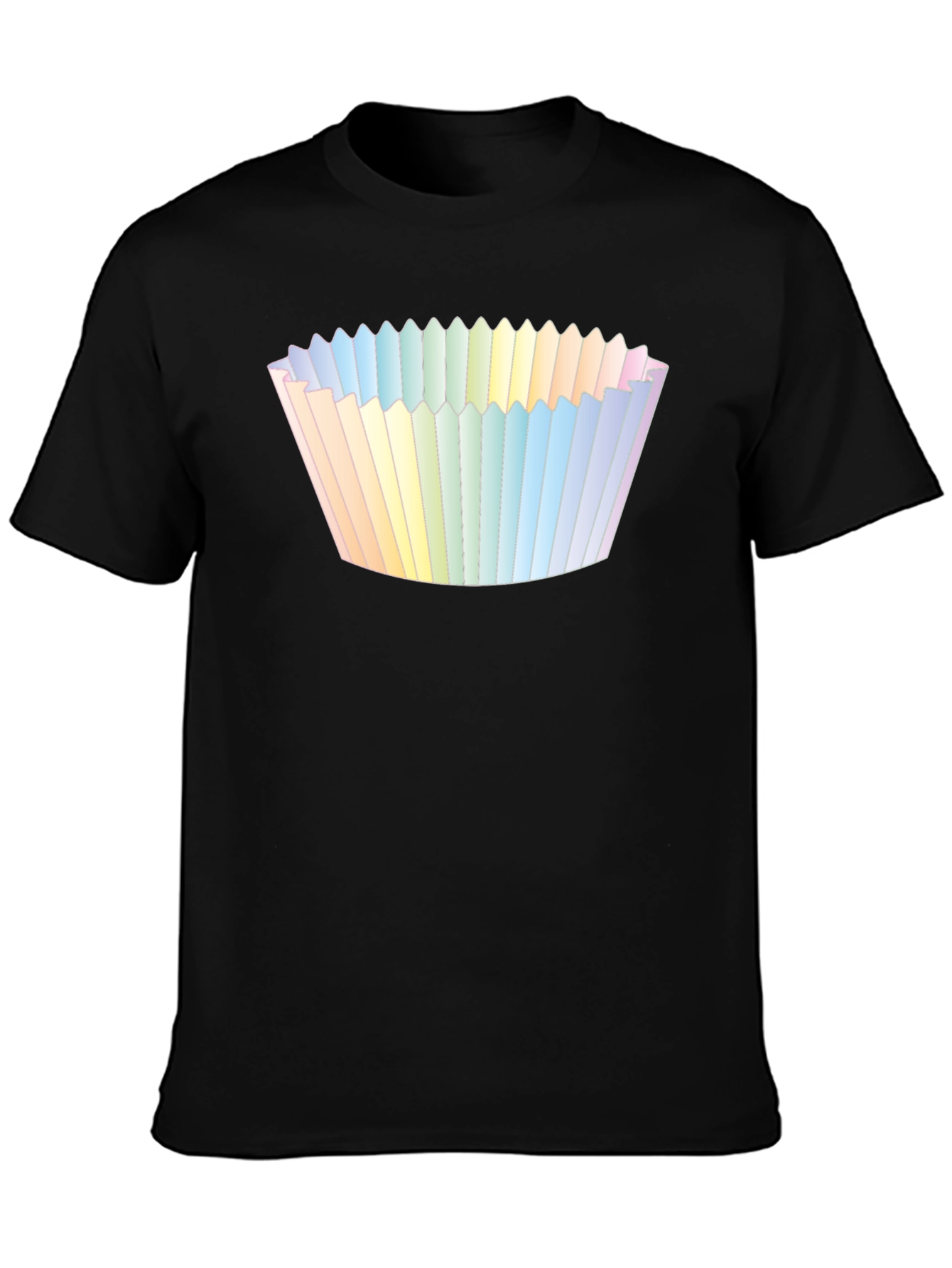 Cupcake Liner Graphic Tee - Black Cotton T-Shirt