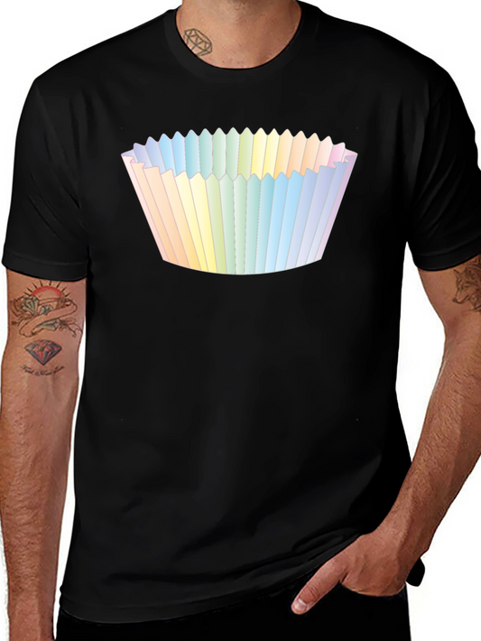 Cupcake Liner Graphic Tee - Black Cotton T-Shirt