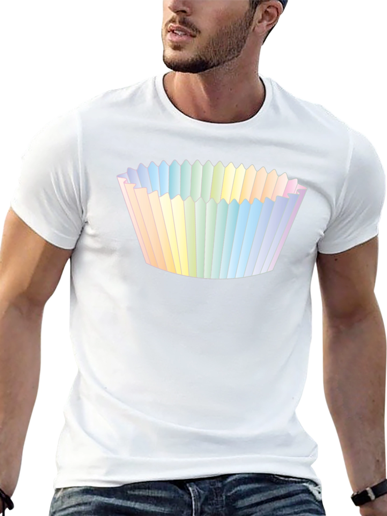 Cupcake Liner Graphic Tee - Black Cotton T-Shirt