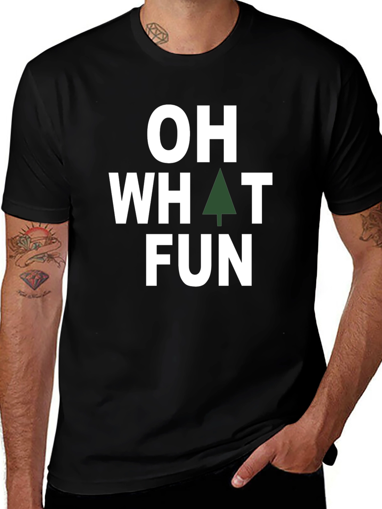 Oh What Fun Holiday T-Shirt - Black