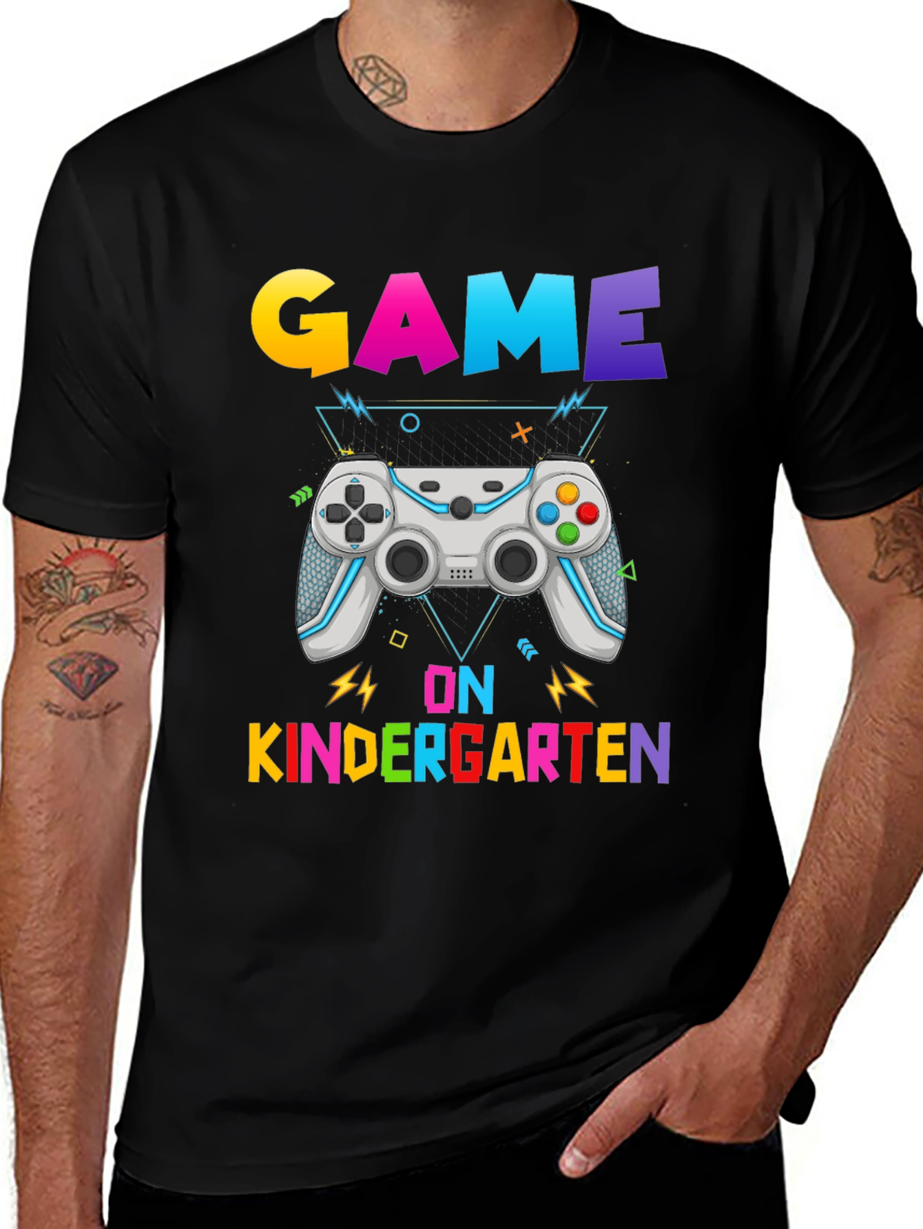 Game On Kindergarten Black T-Shirt