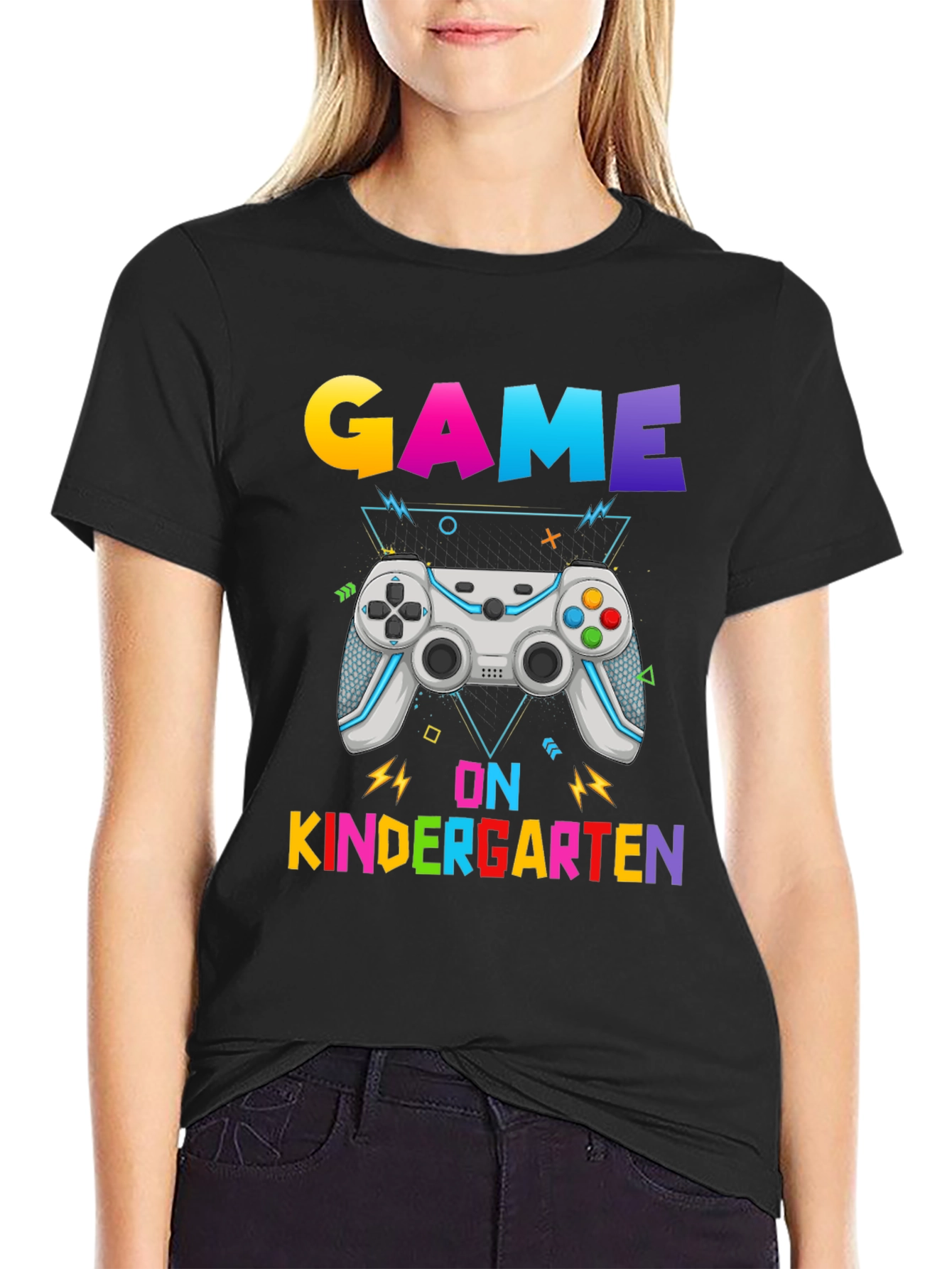 Game On Kindergarten Black T-Shirt